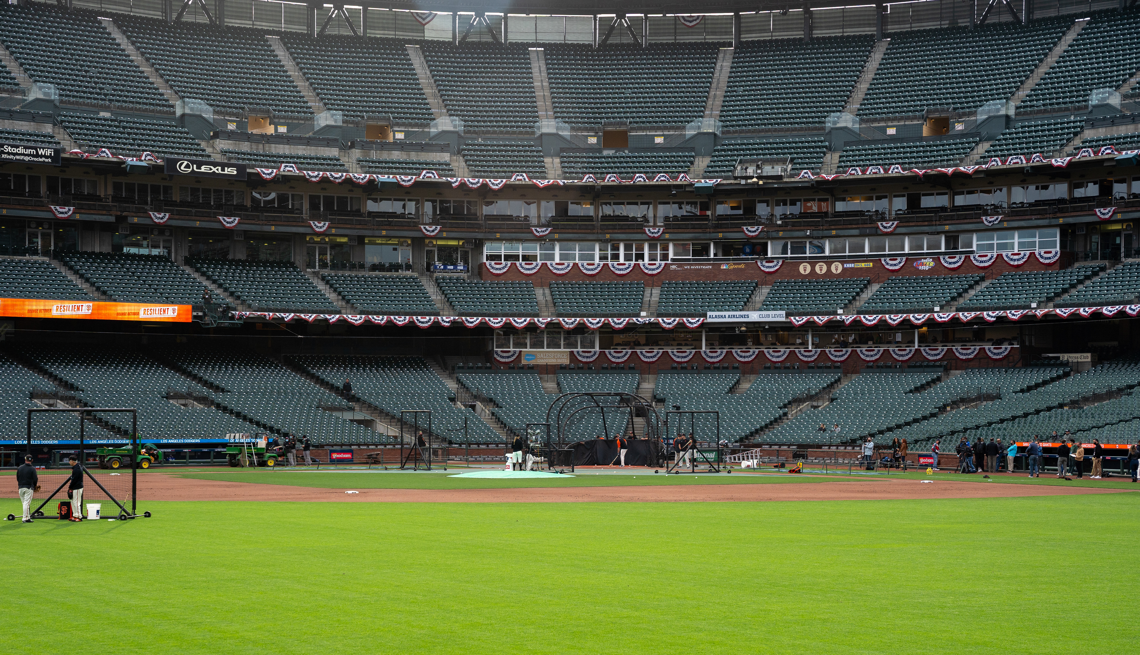 San Francisco Giants' hitting workout.