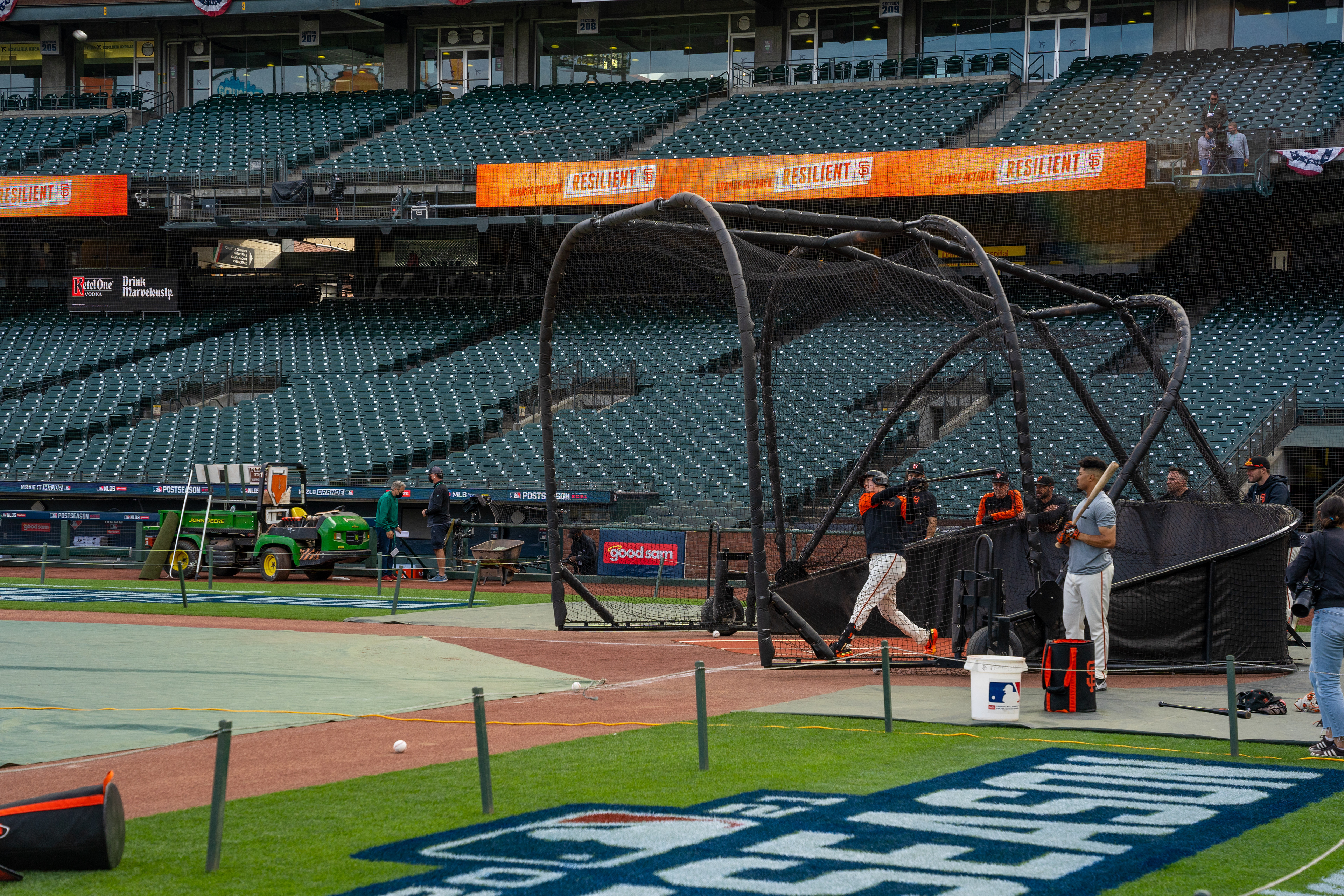 San Francisco Giants' hitting workout.