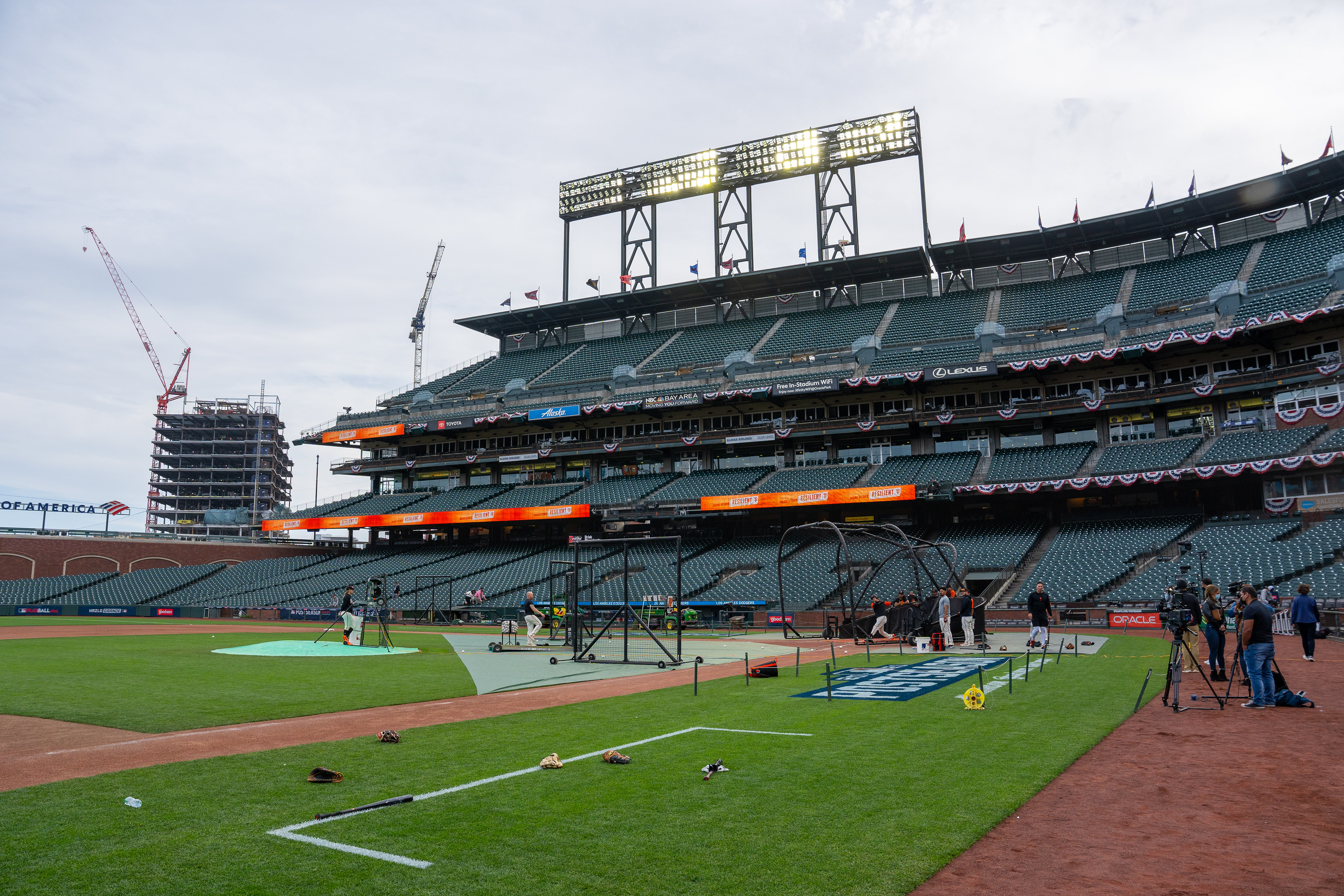 San Francisco Giants' hitting workout.