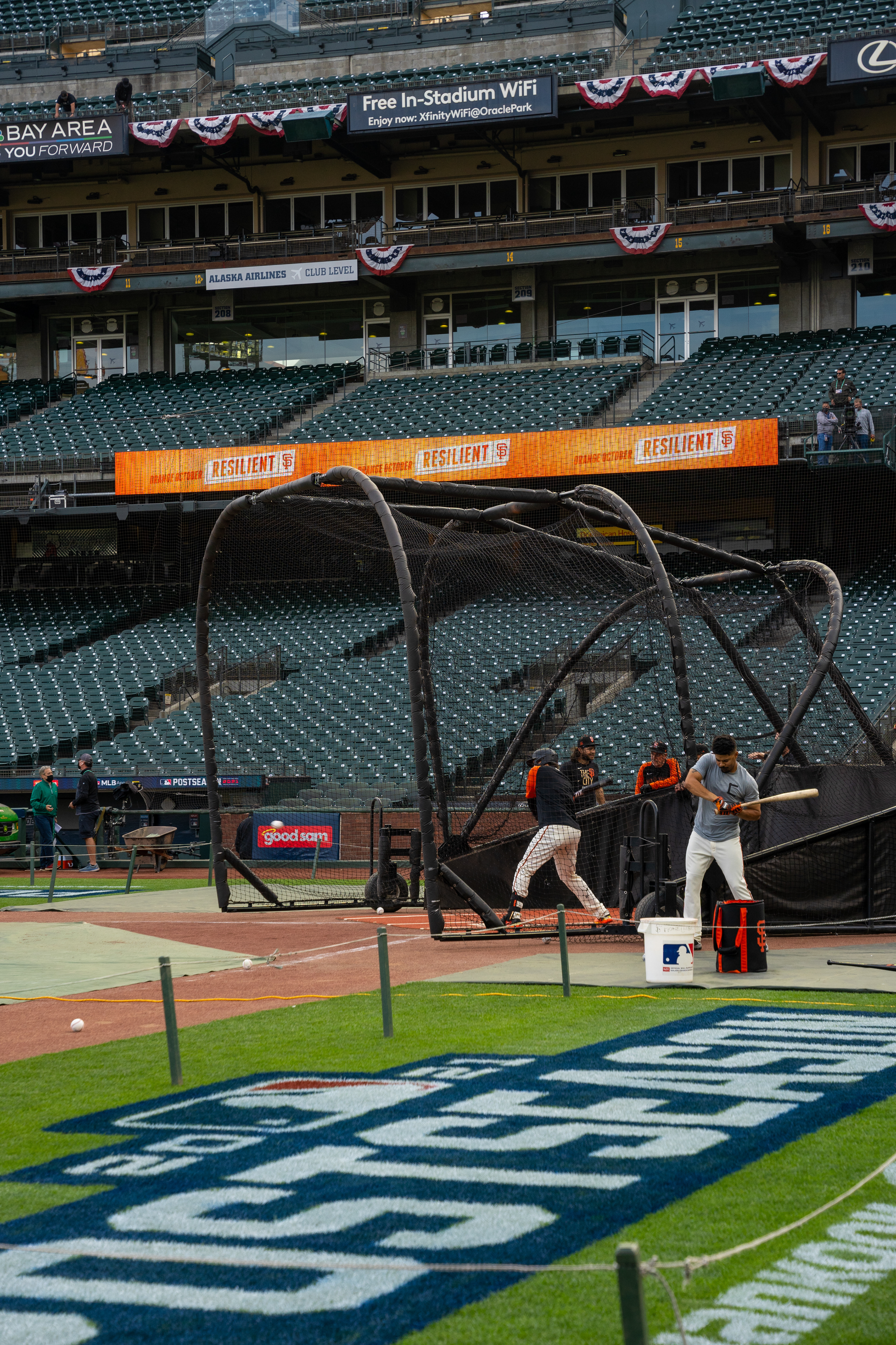 San Francisco Giants' hitting workout.