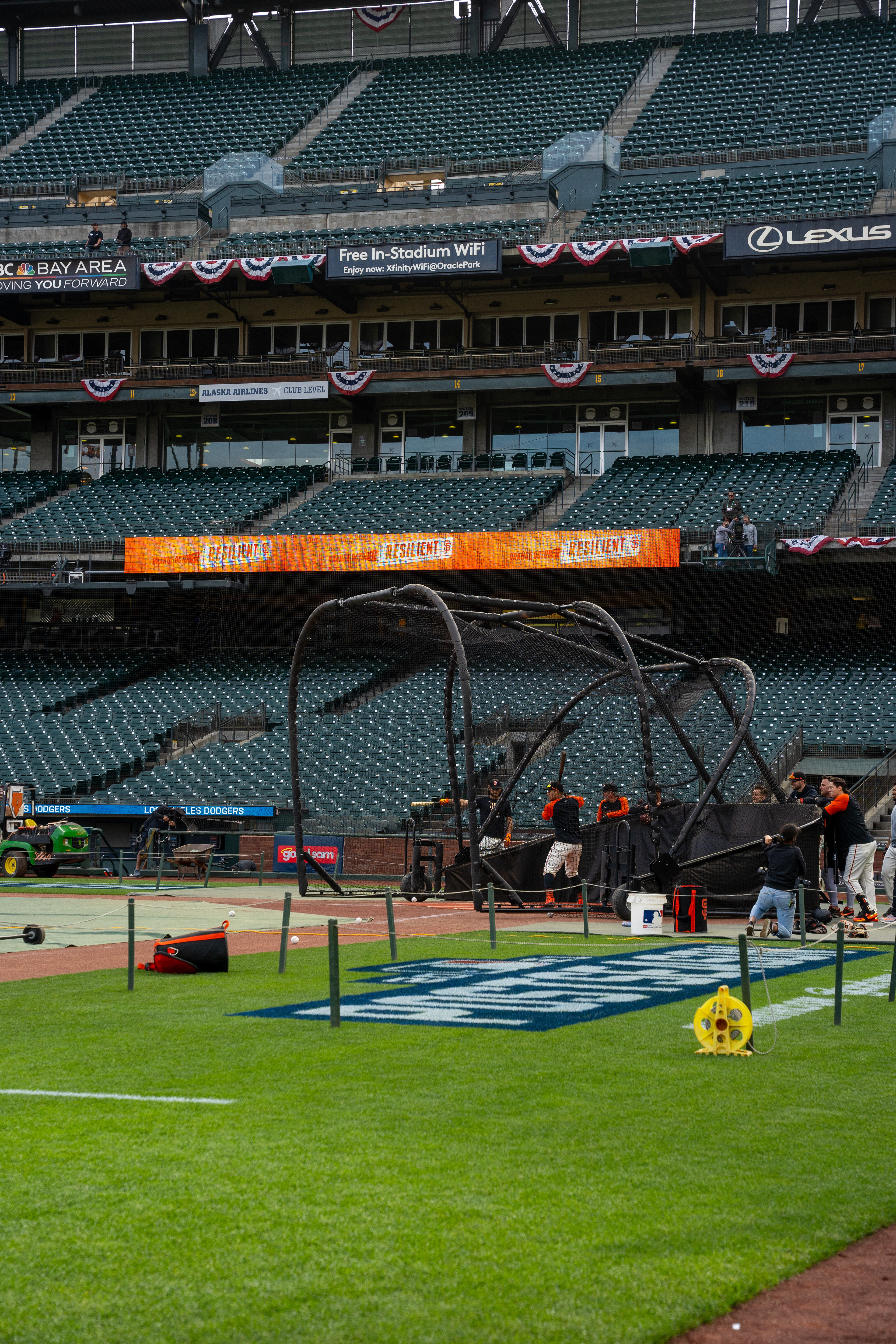 San Francisco Giants' hitting workout.