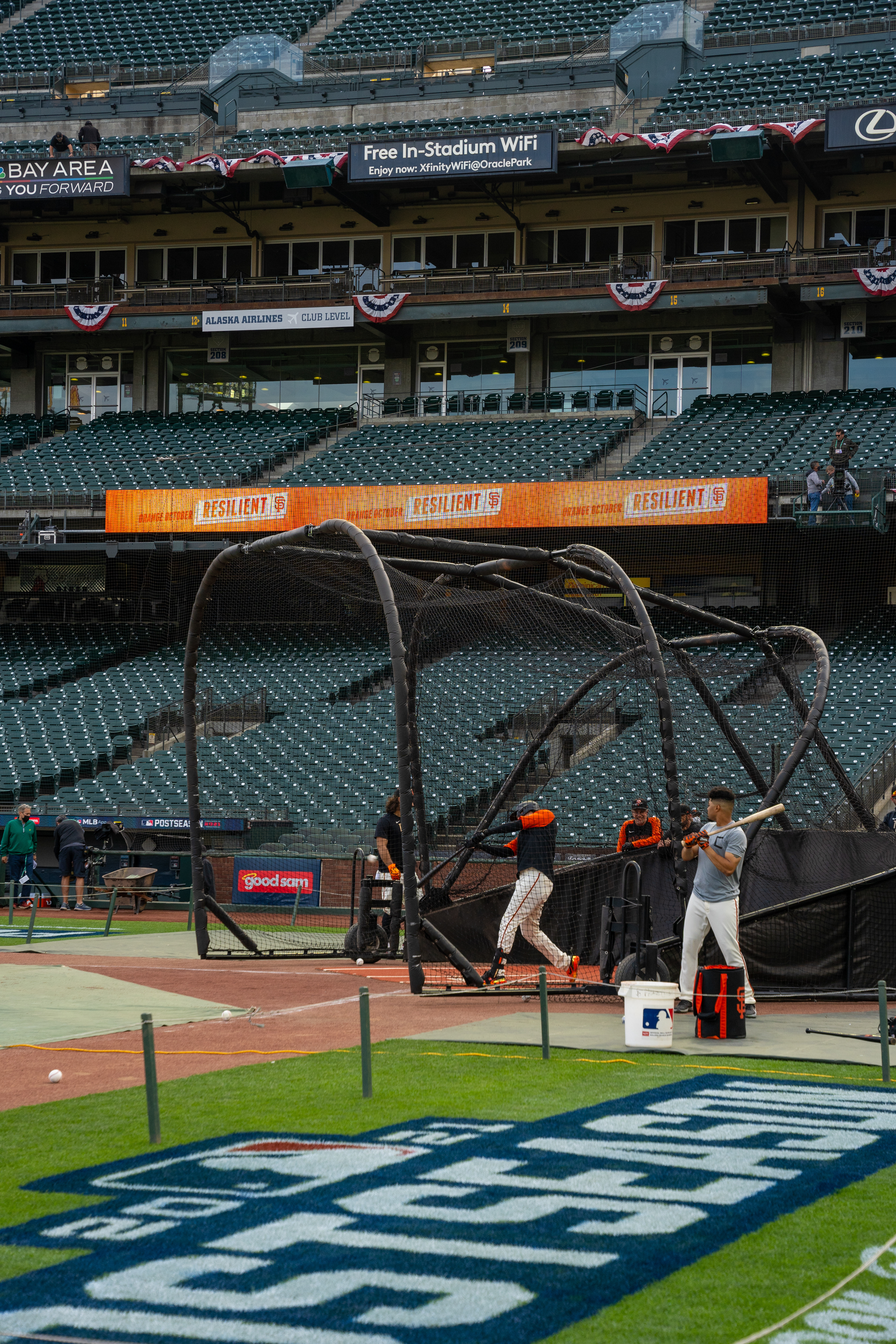 San Francisco Giants' hitting workout.