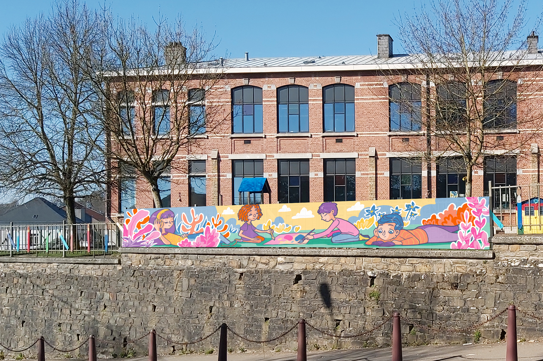 Projection 2 - cour des maternelles