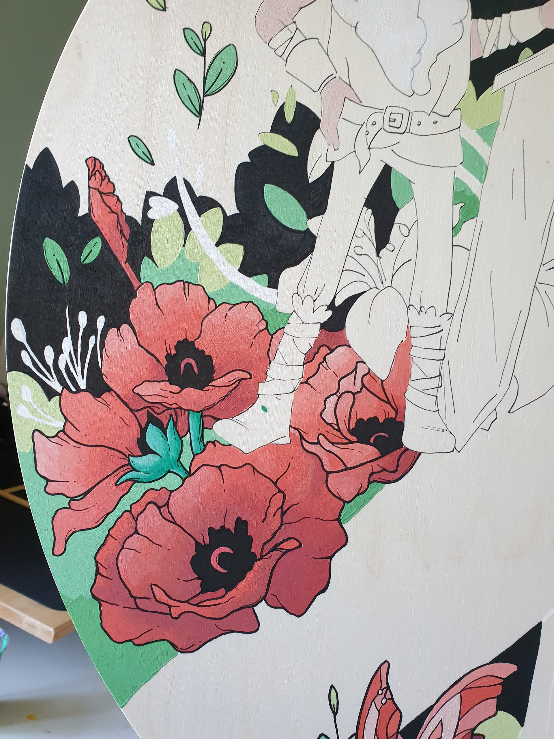 Peinture des coquelicots