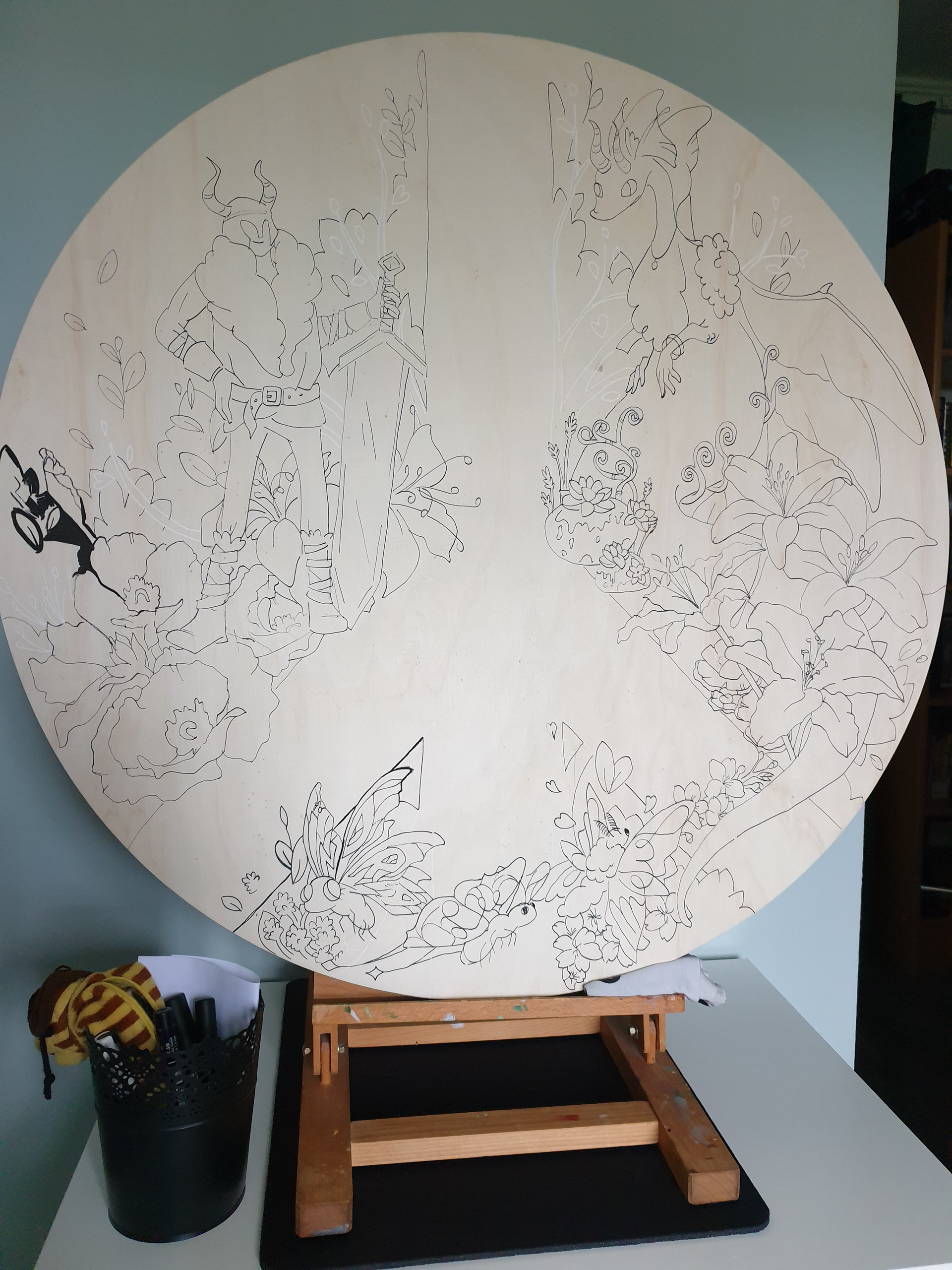Contour sur bois