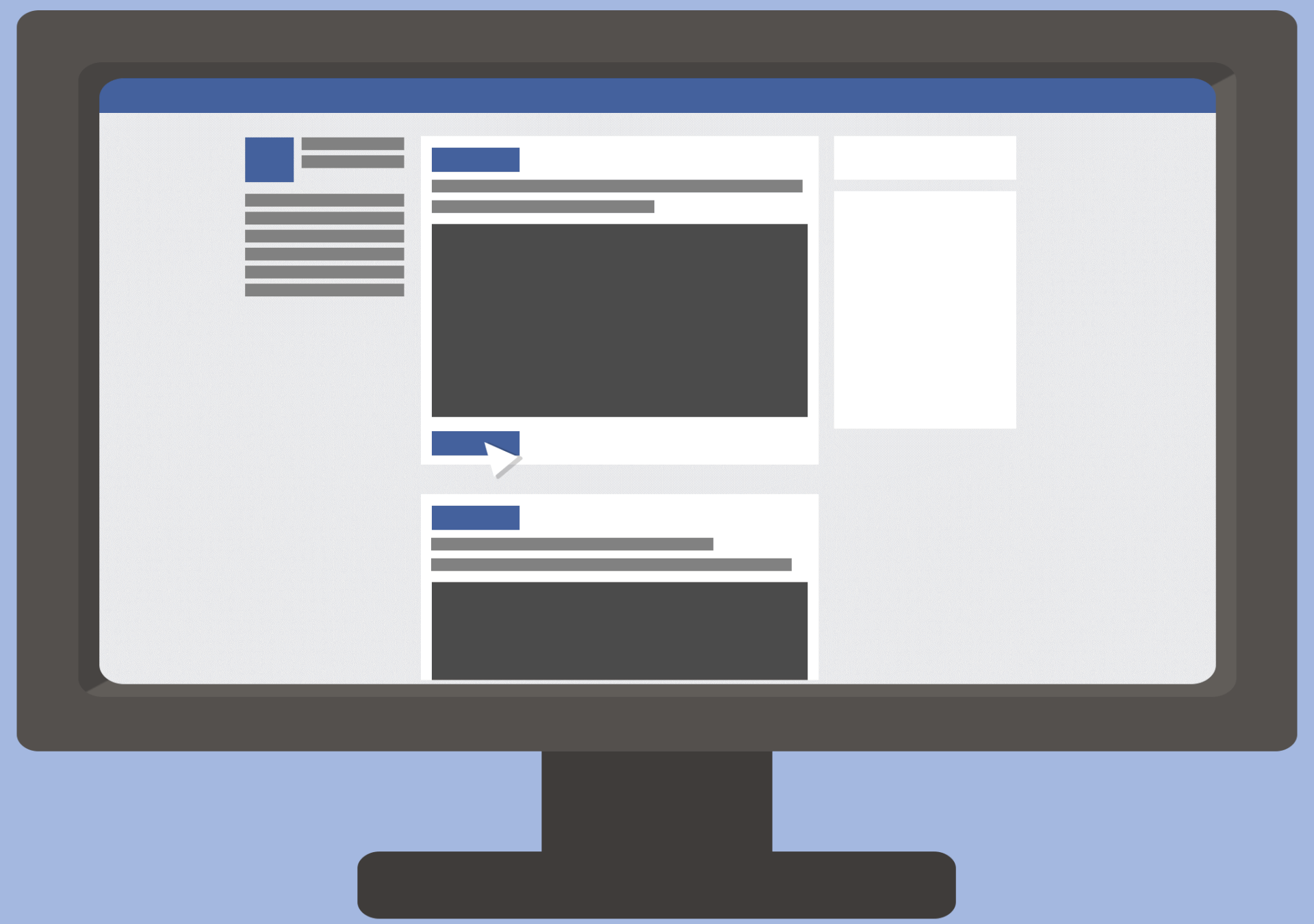 Animation for an article about presence on Social Media