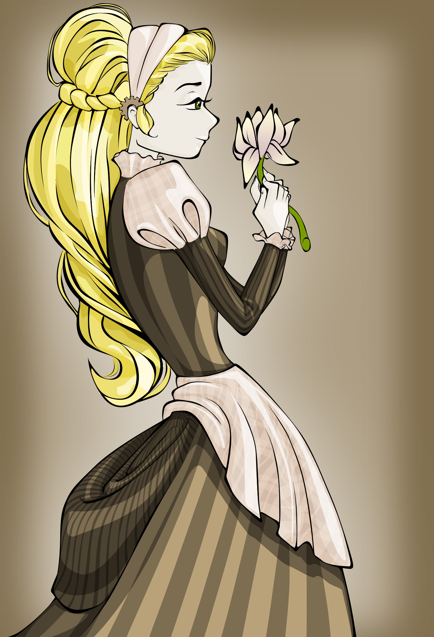 Steamounk Anime Style drawing