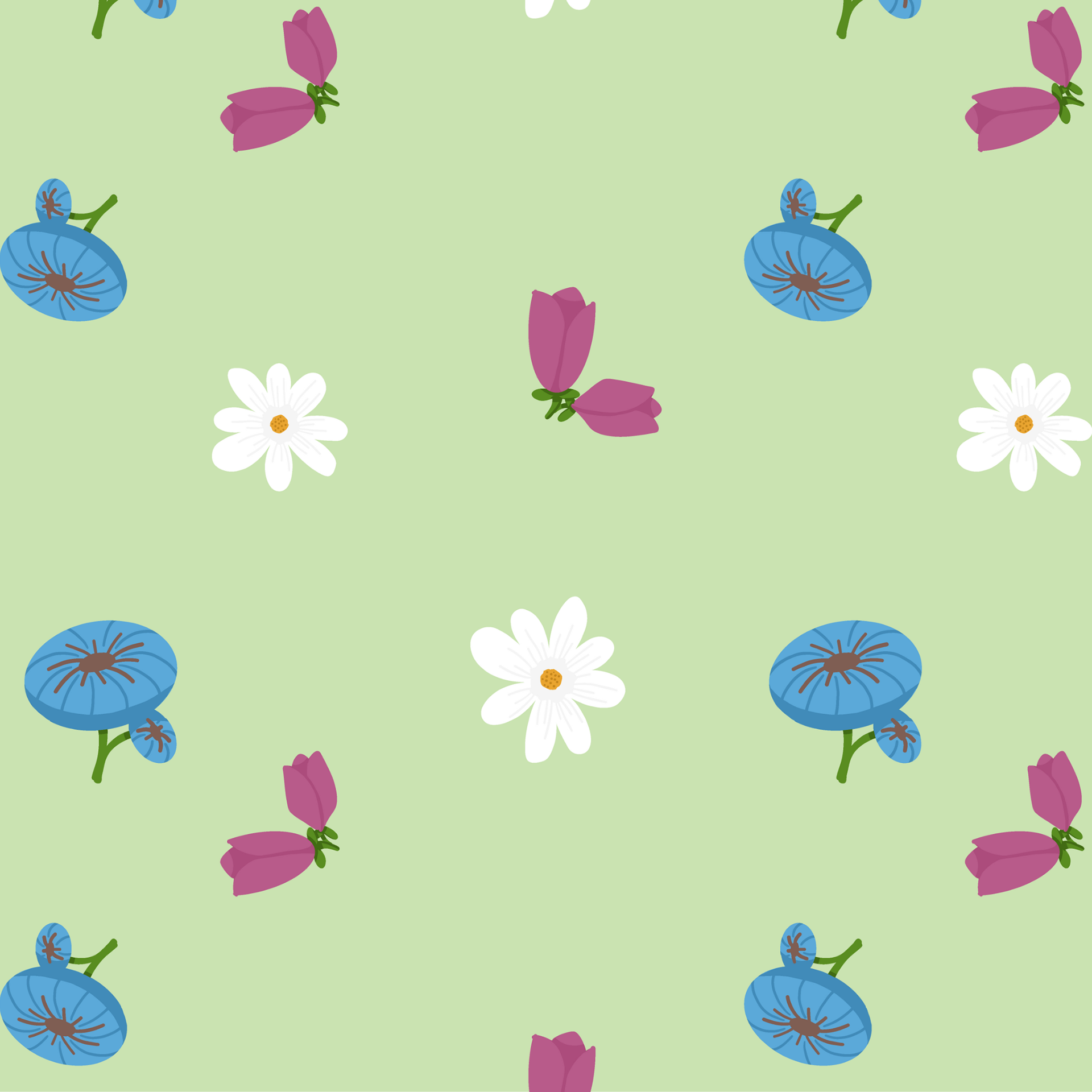 simple spring meadow pattern