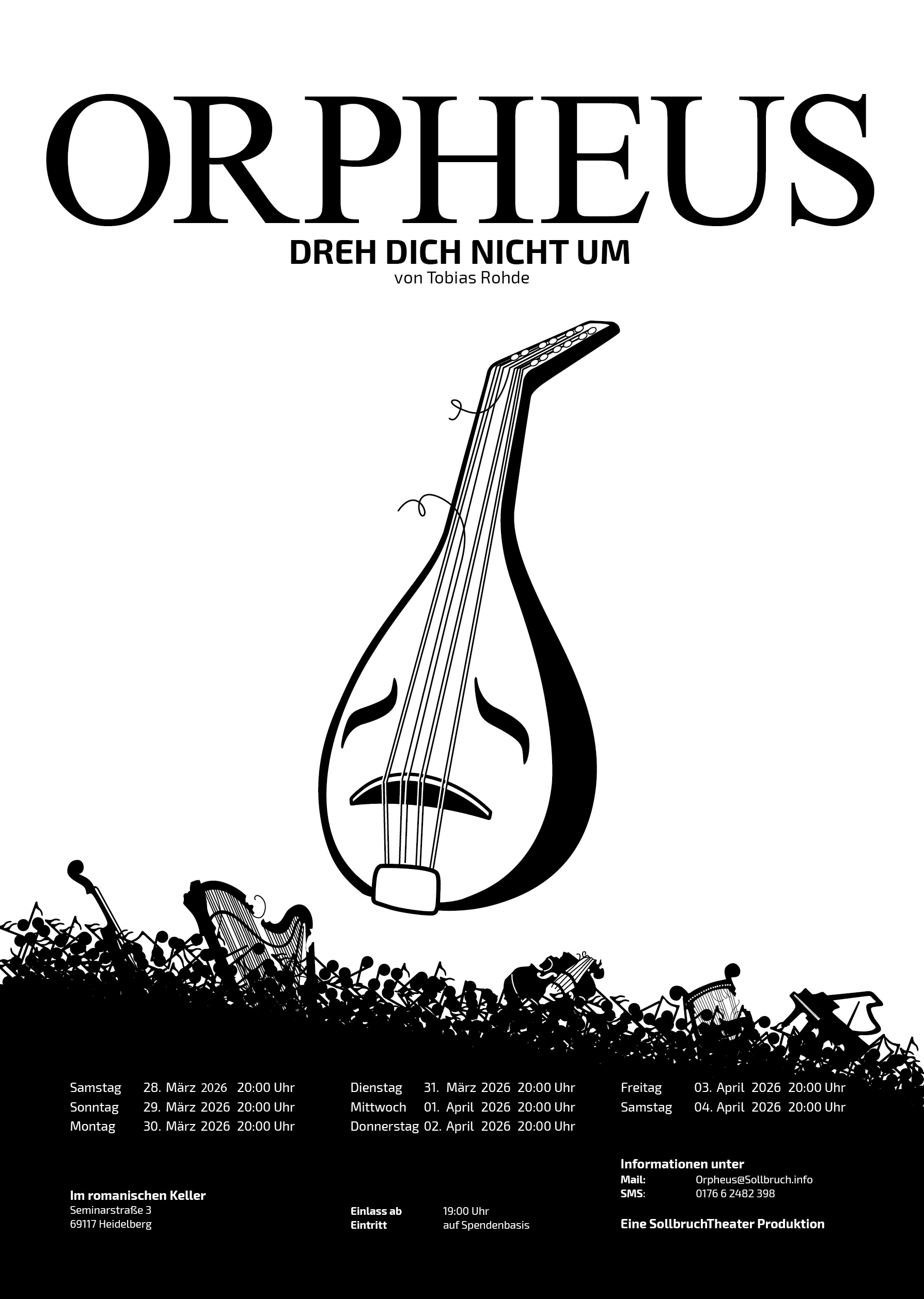 Poster Illustration and Design for theater piece ORPHEUS