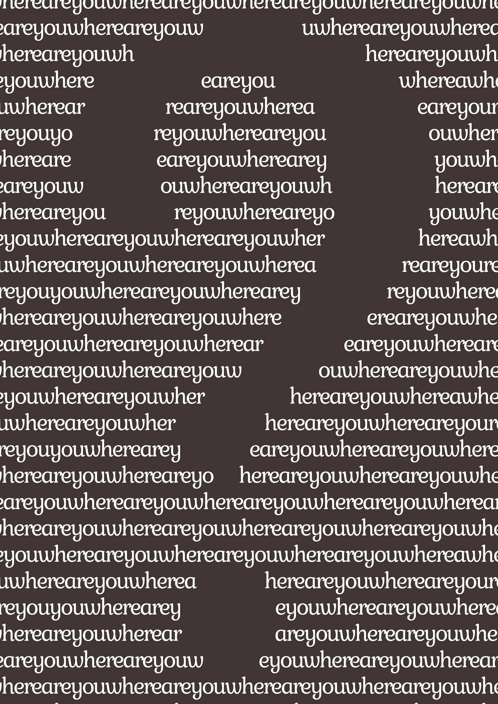 Illustration of loss with solely typography