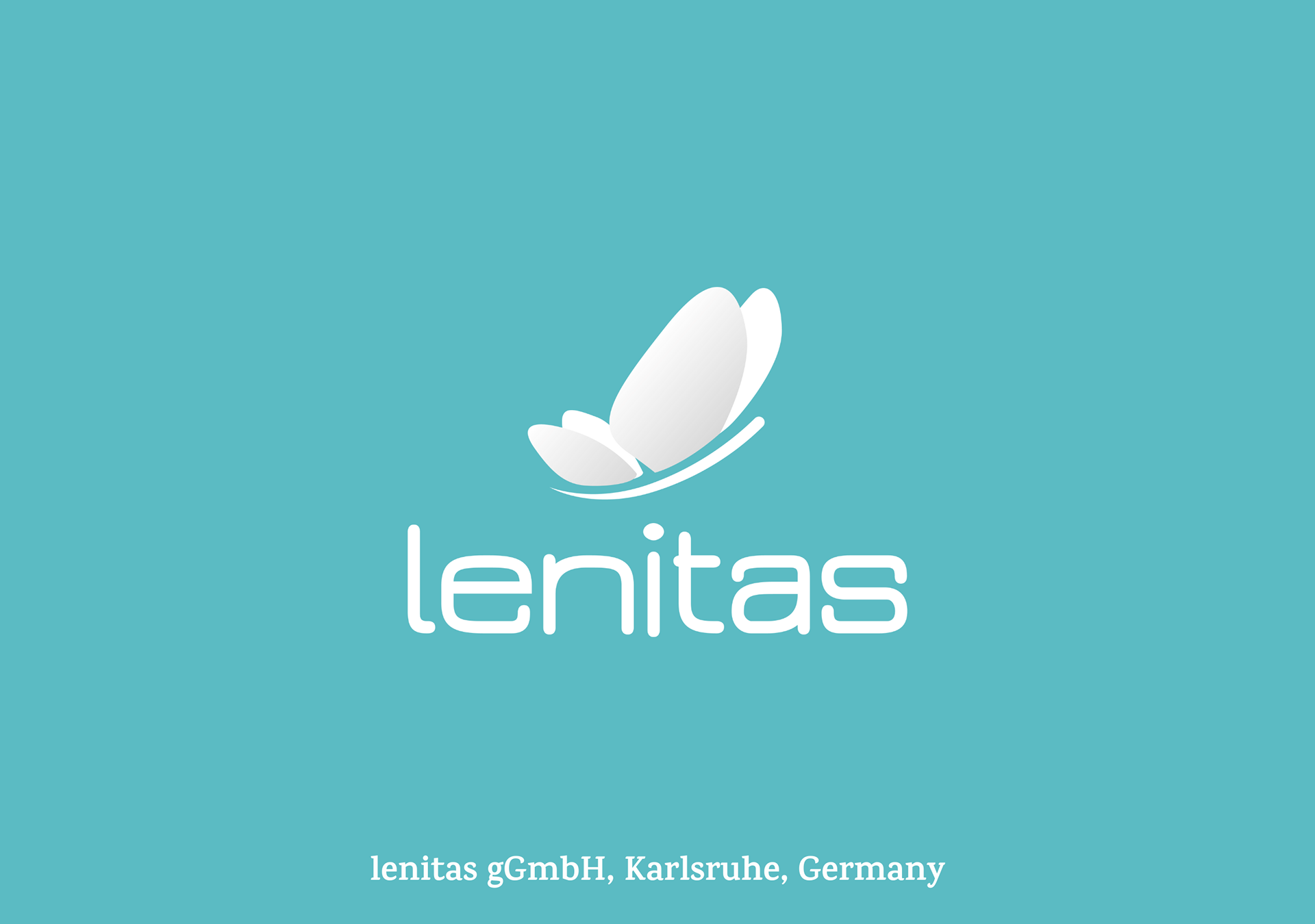 Logo-Design Lenitas Karlsruhe – Schmetterling-Symbol für Kinder- und Jugendhilfe