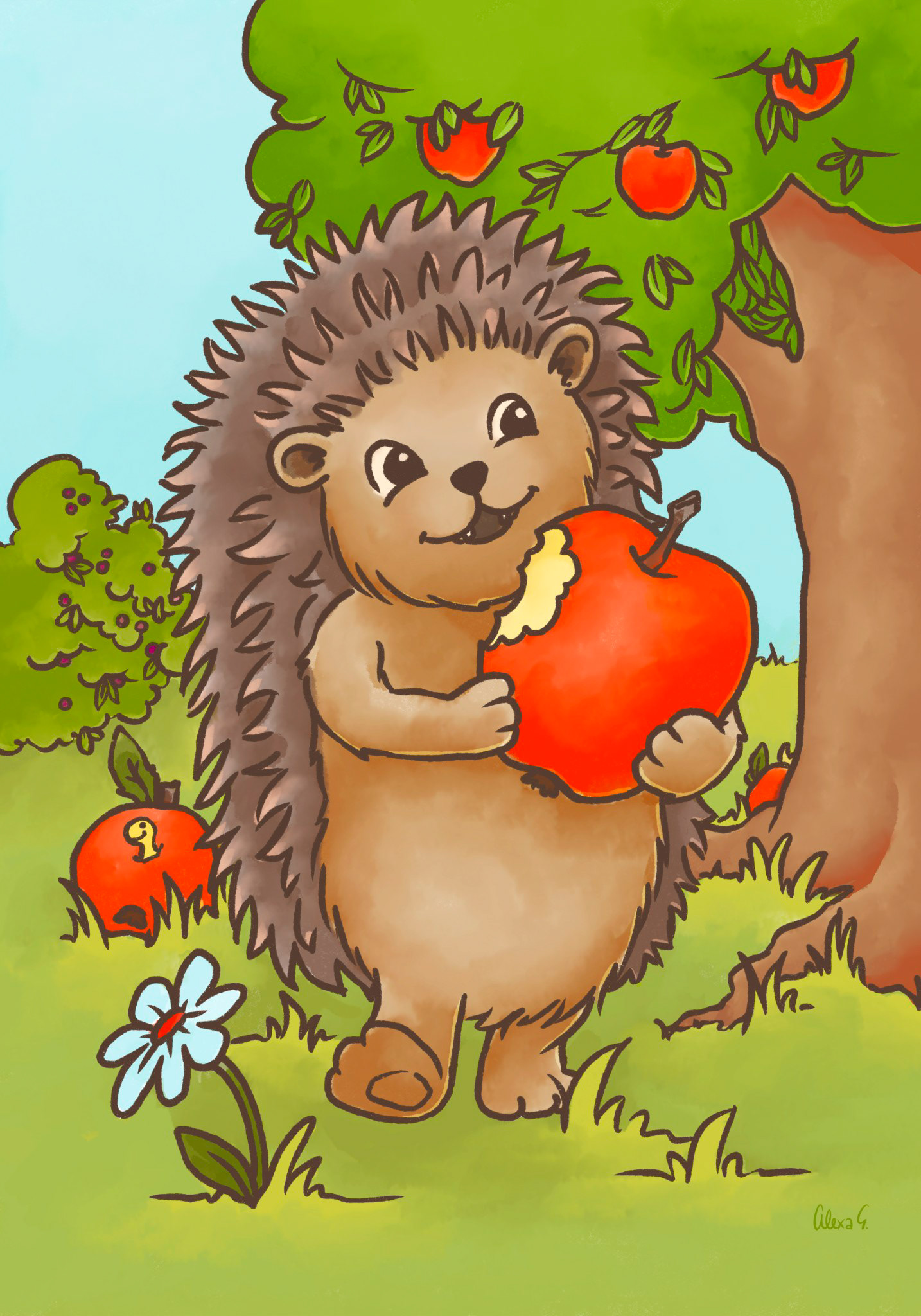 Cute Animal Illustration for Kids Deco Commissioned by blackforest-artworks.com