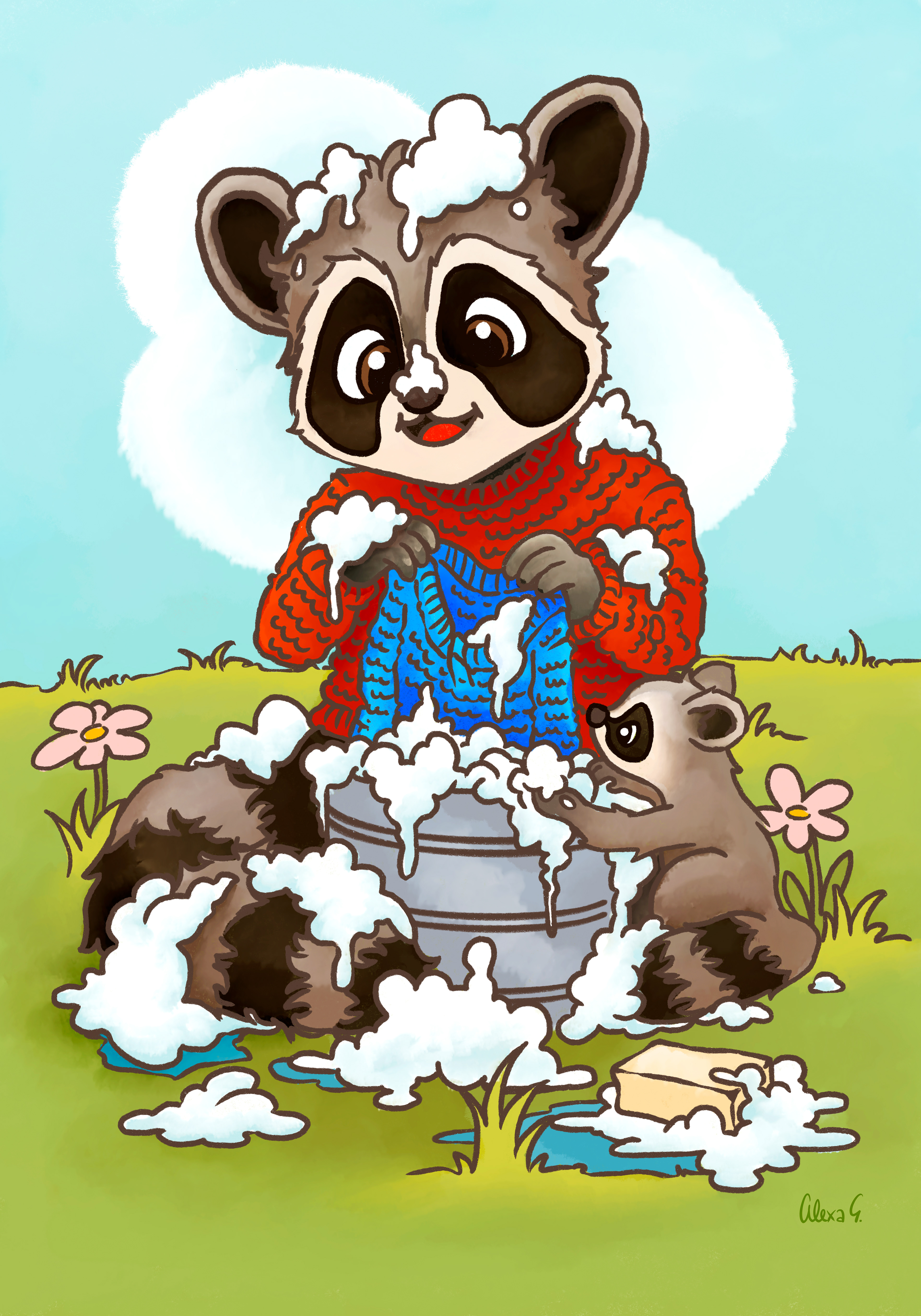 Cute Animal Illustration for Kids Deco Commissioned by blackforest-artworks.com