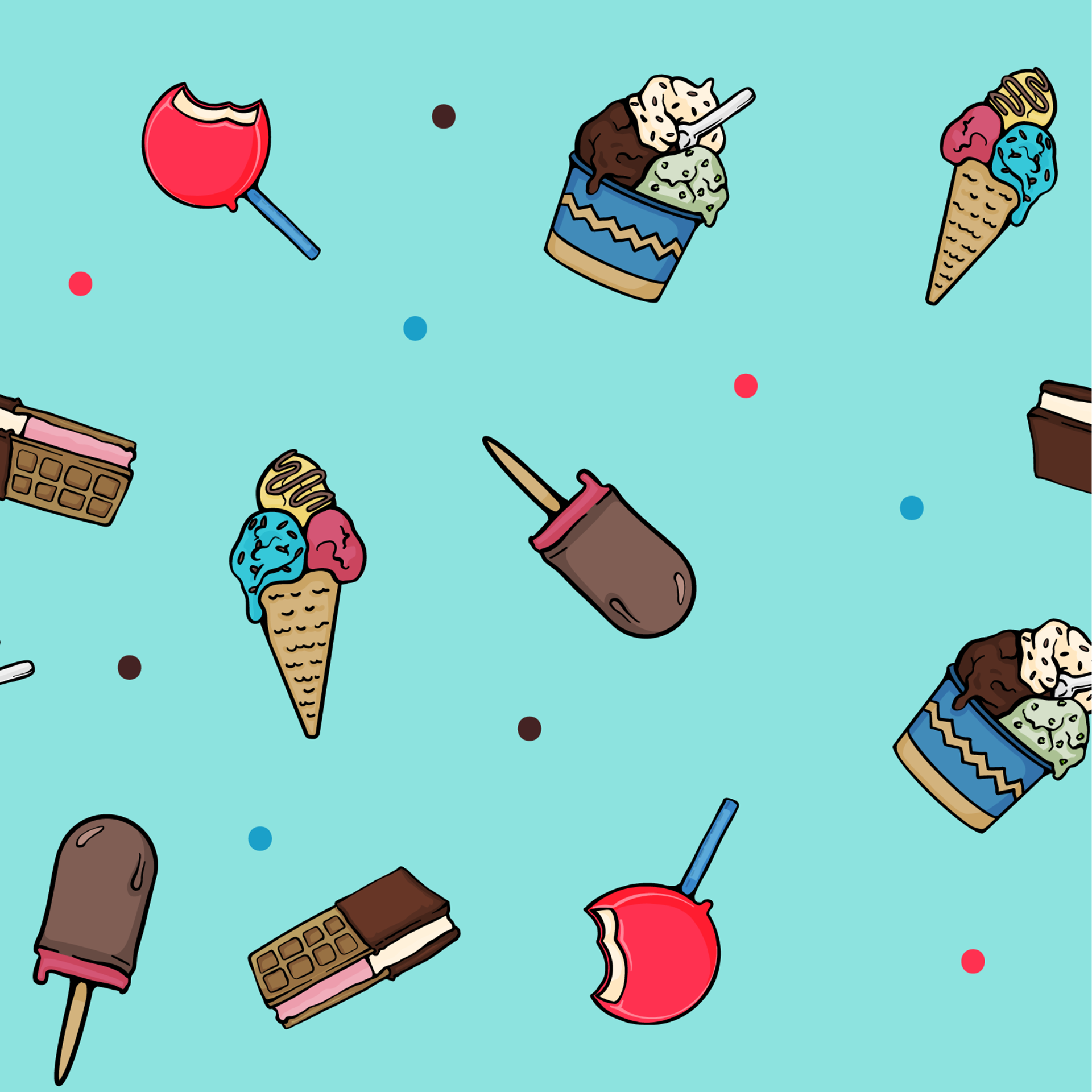 Ice cream comic style