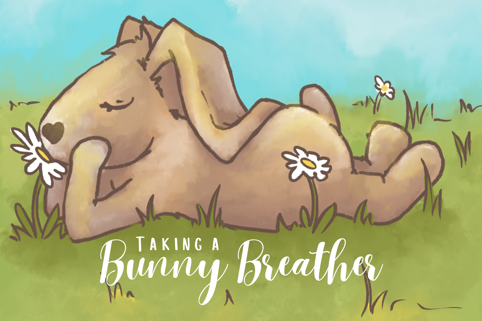 Peaceful easter illustration about taking a break