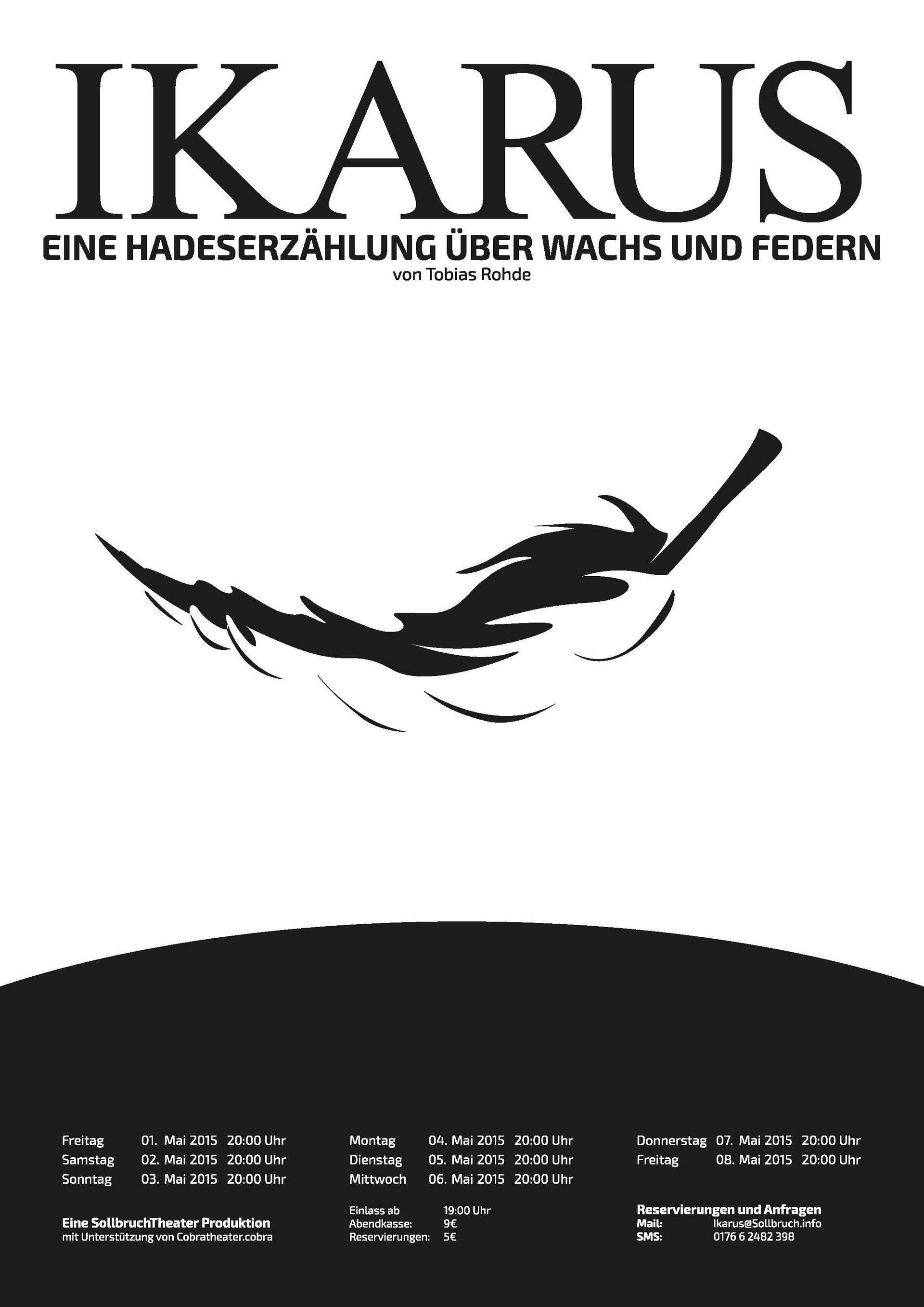 Poster Illustration and Design for theater piece IKARUS