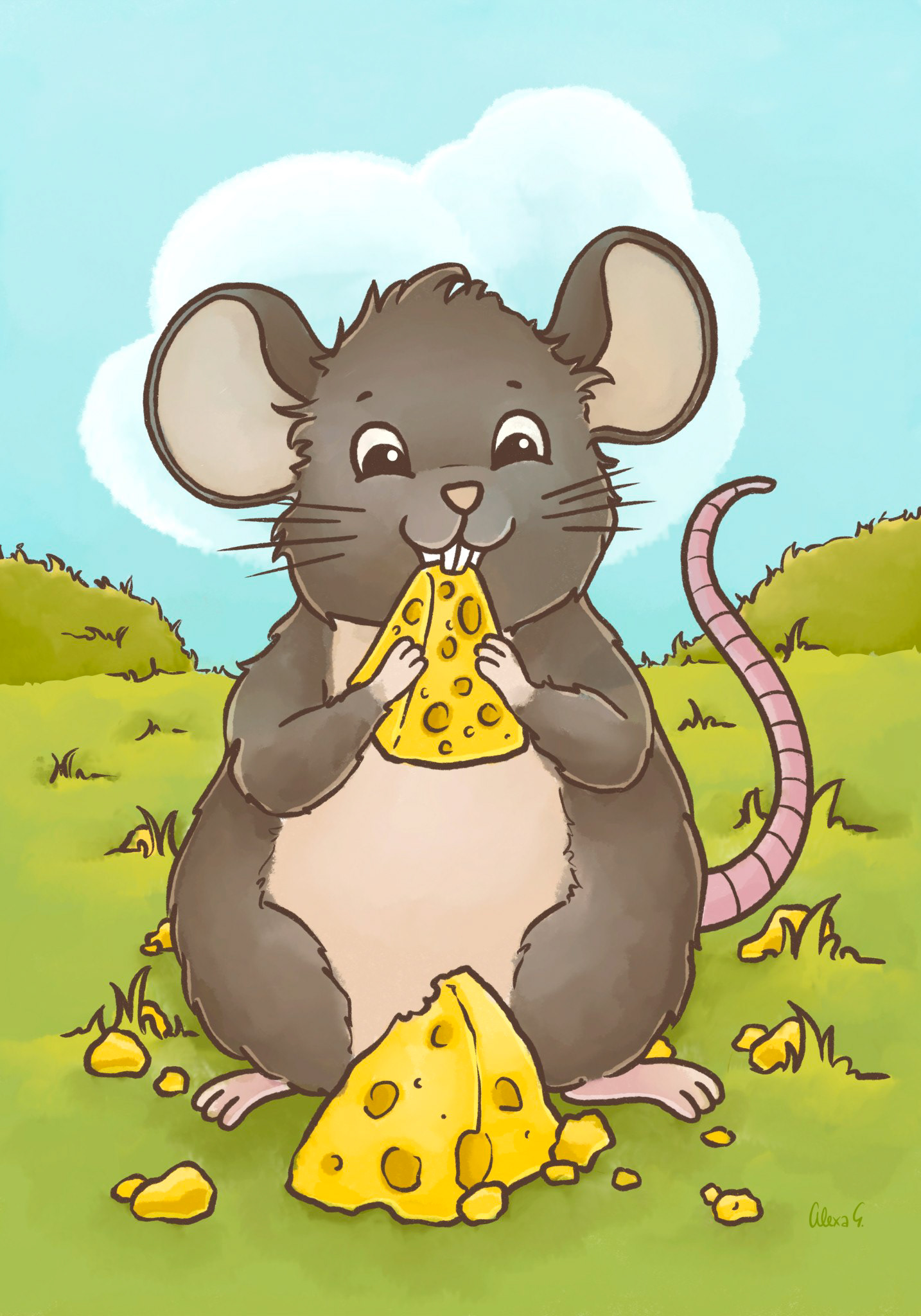 Cute Animal Illustration for Kids Deco Commissioned by blackforest-artworks.com