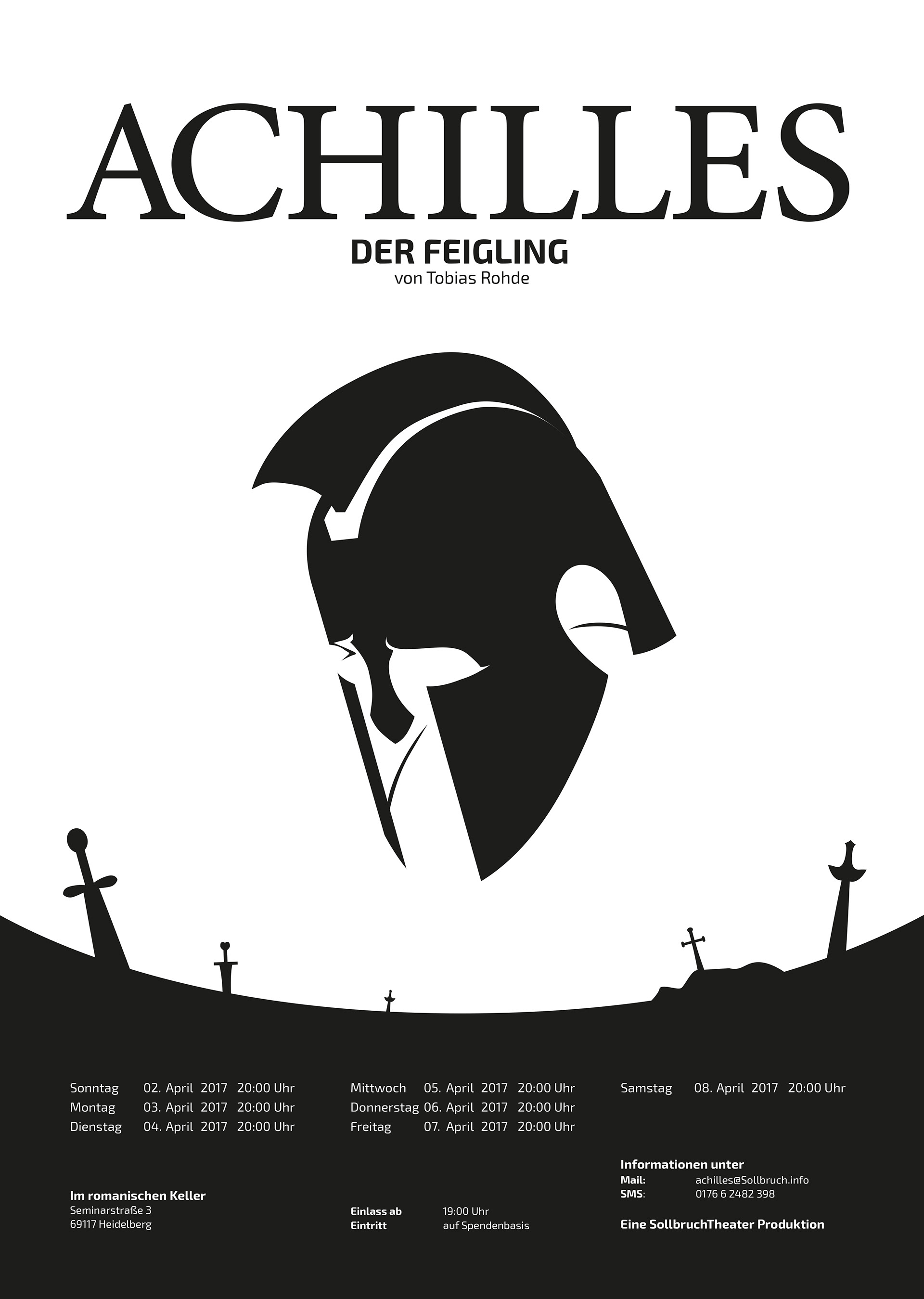 Poster Illustration and Design for theater piece ACHILLES