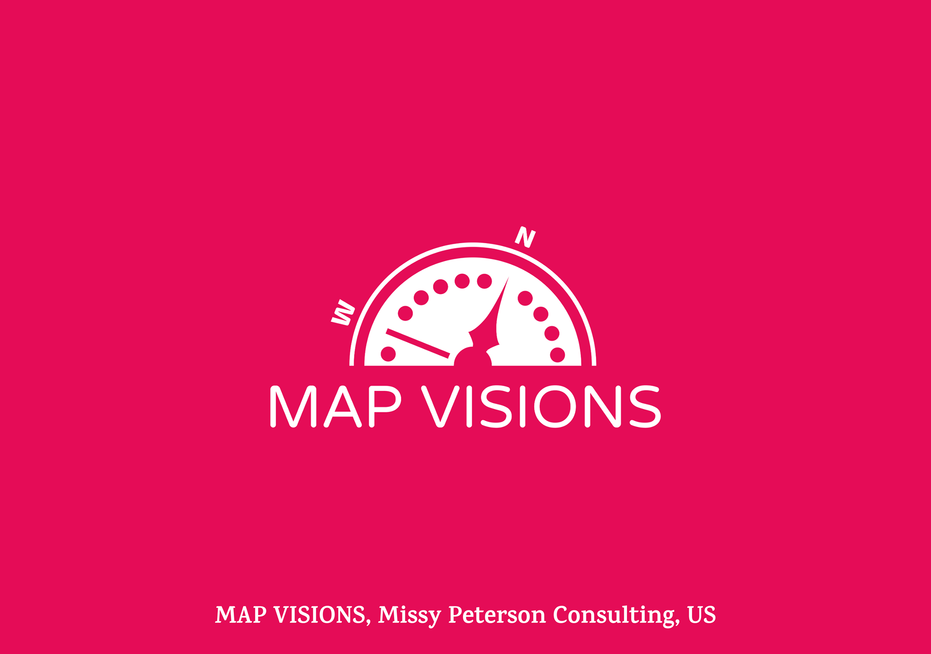 Logo-Design MAP Visions Consulting – modernes rotes Kompass-Logo für Coaching & Beratung