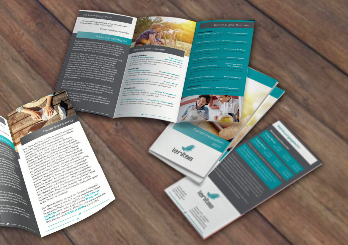 Modulares Flyer-Design für Lenitas – InDesign-Vorlage mit austauschbaren Layern für verschiedene NGO-Themenbereiche