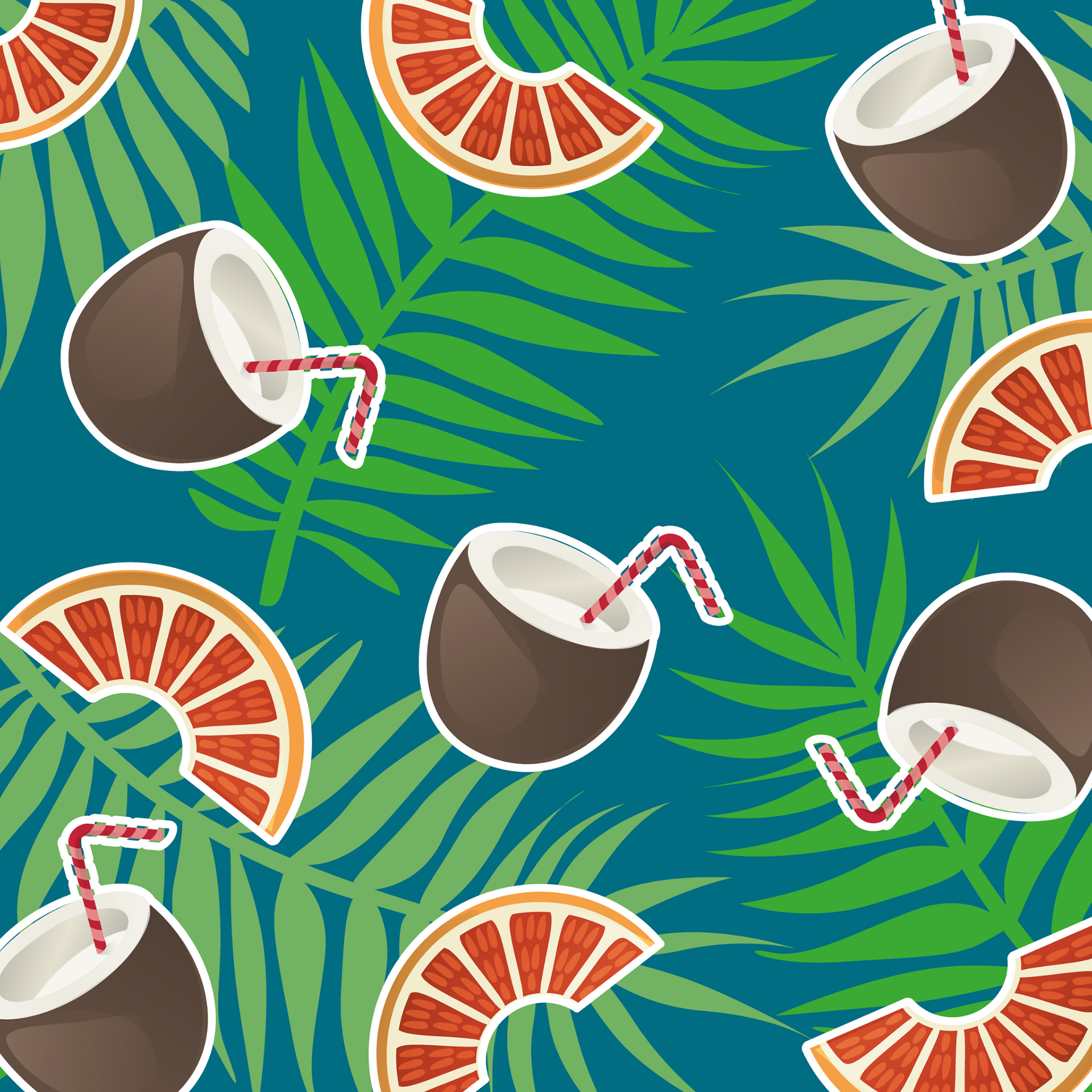 Summer time blue with contours