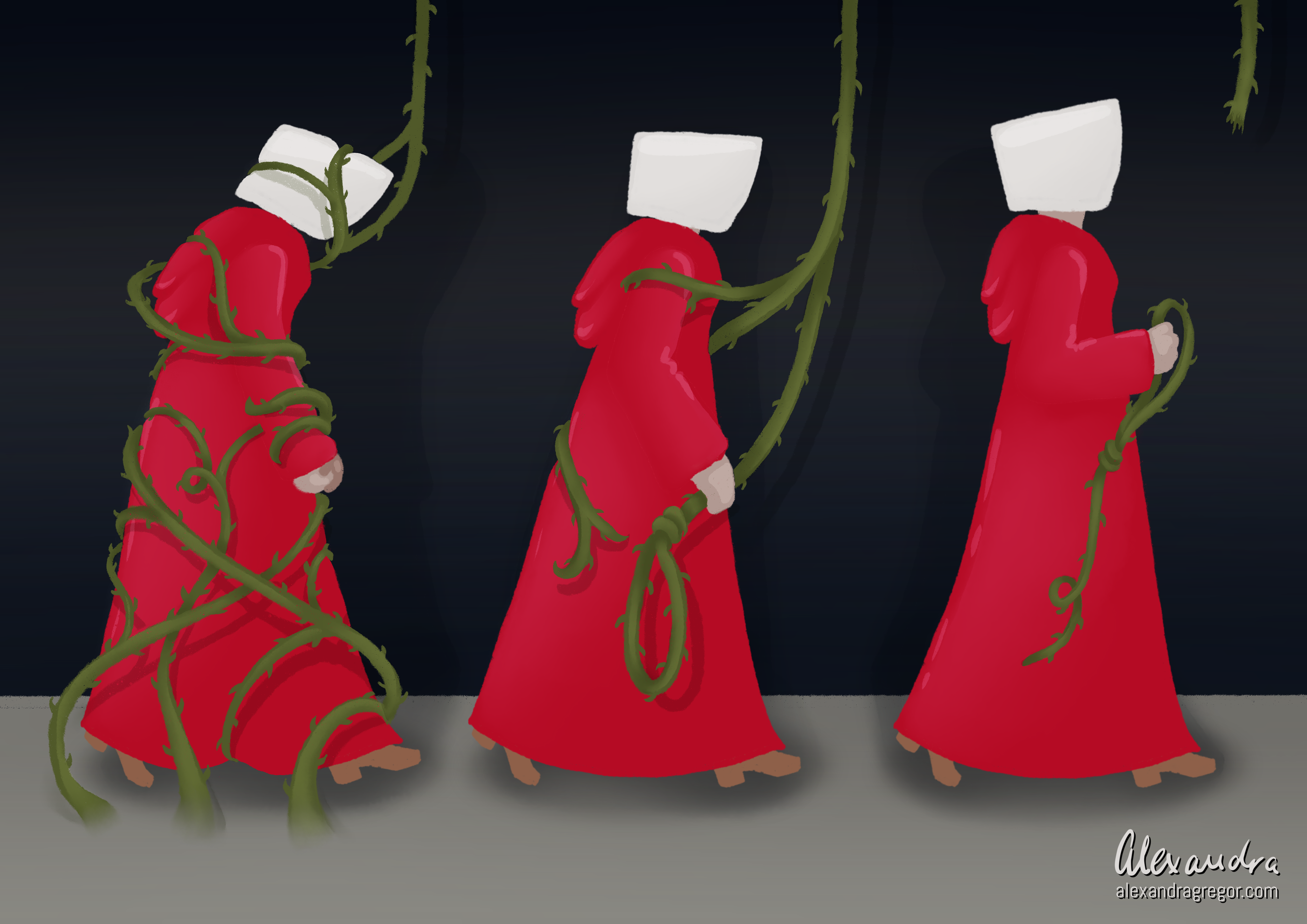 Handmaids breaking free