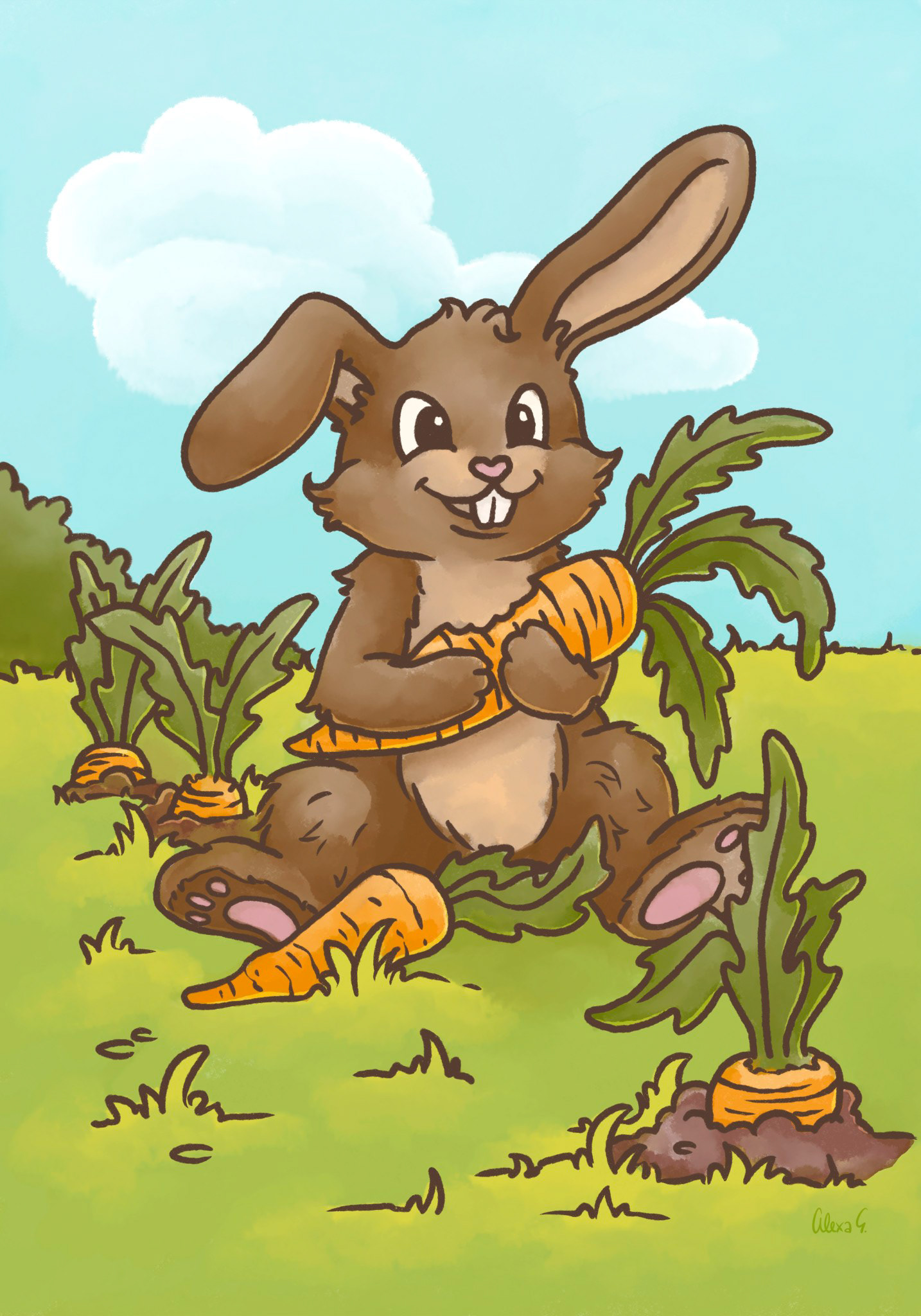 Cute Animal Illustration for Kids Deco Commissioned by blackforest-artworks.com