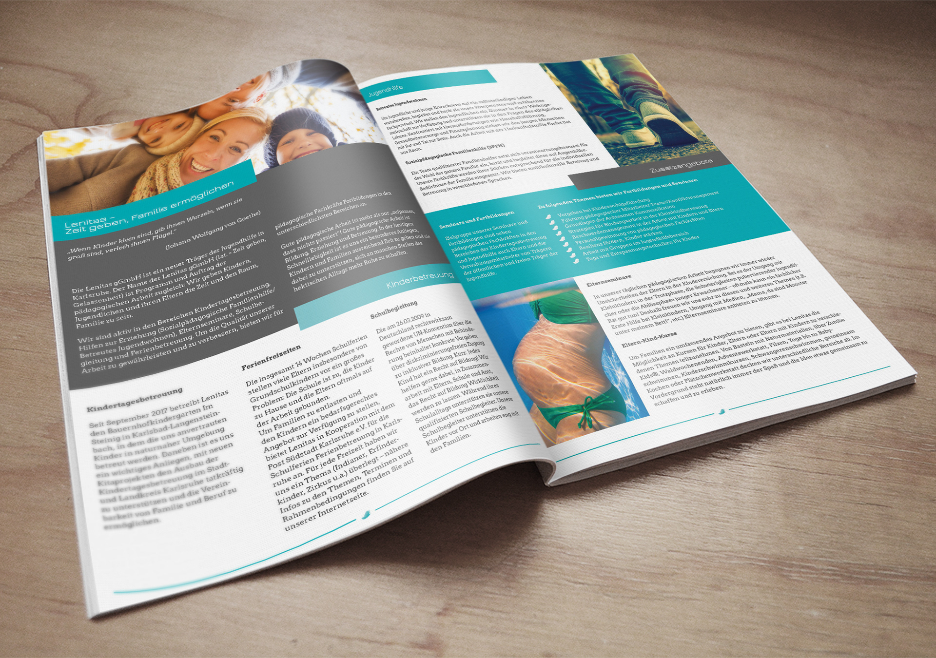 Excerpt of a brochure /Minimag for lenitas gGmbH Karlsruhe