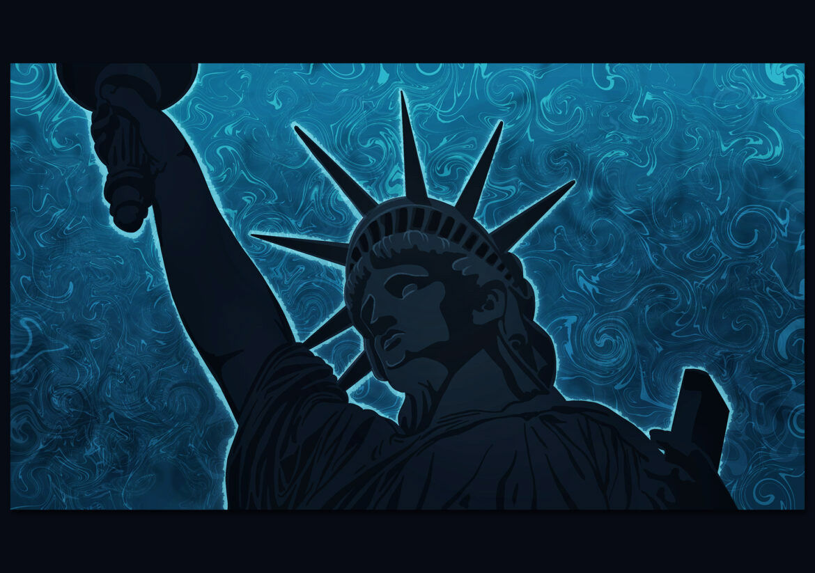 Editorial nonprofit illustration highlighting media accountability.