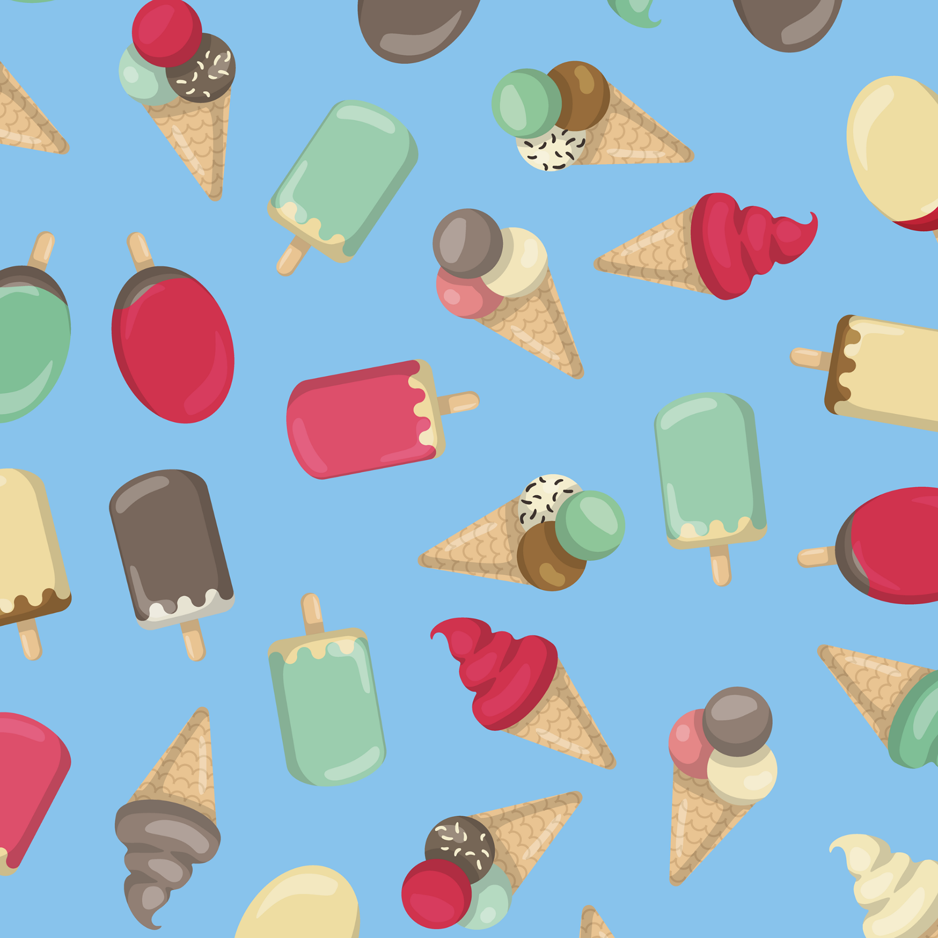 ice creams pastel