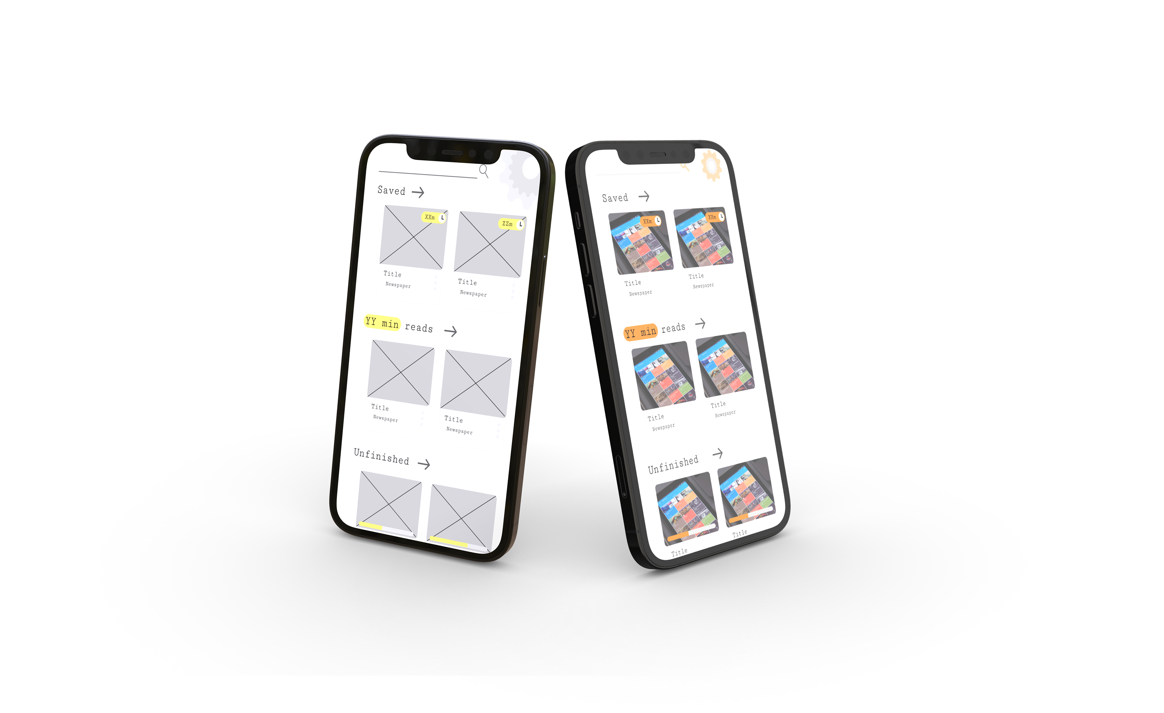 Wireframe and UI mock ups