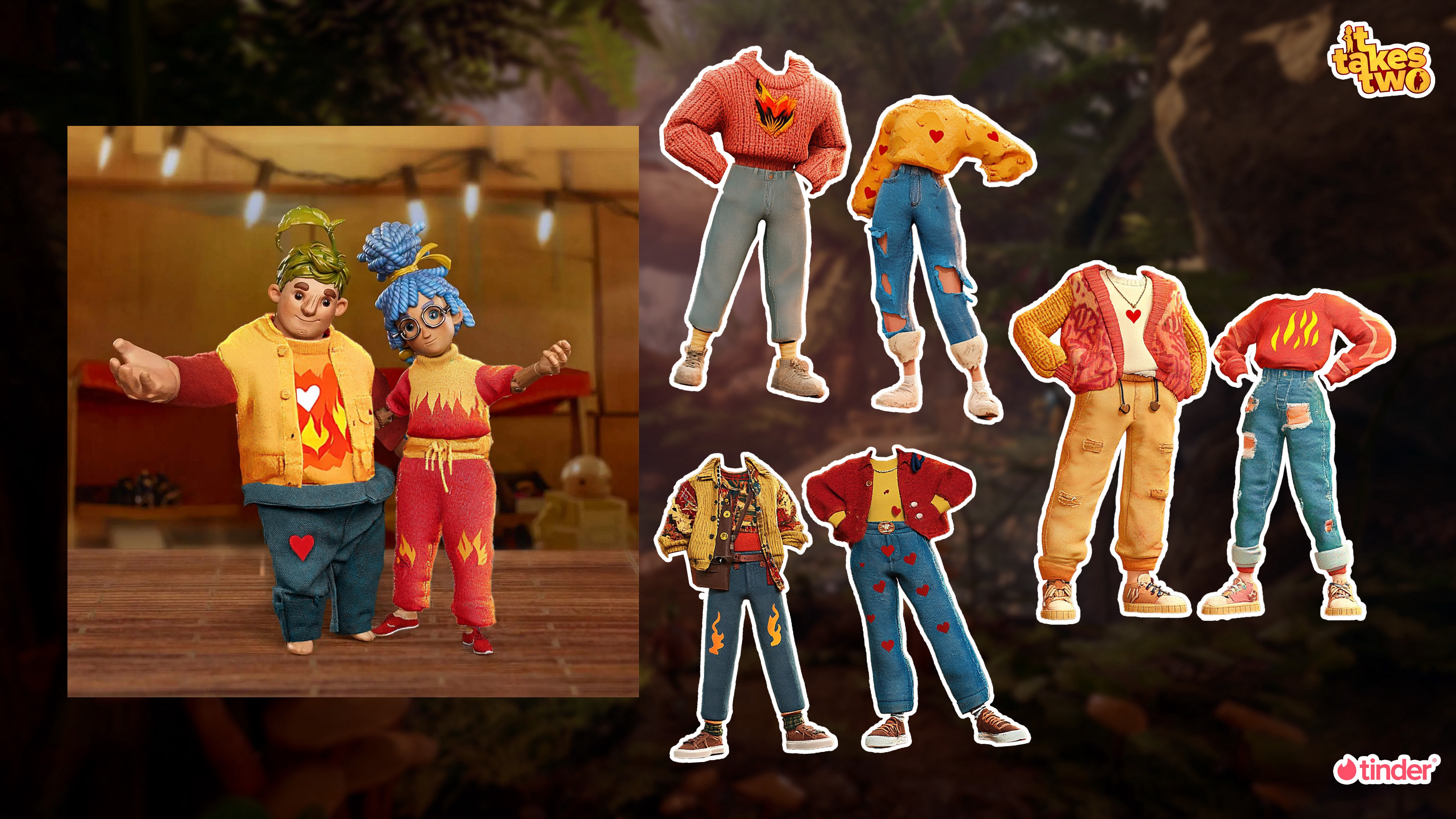 Limited Edition Tinder-inspired Skins/Outfits for the characters