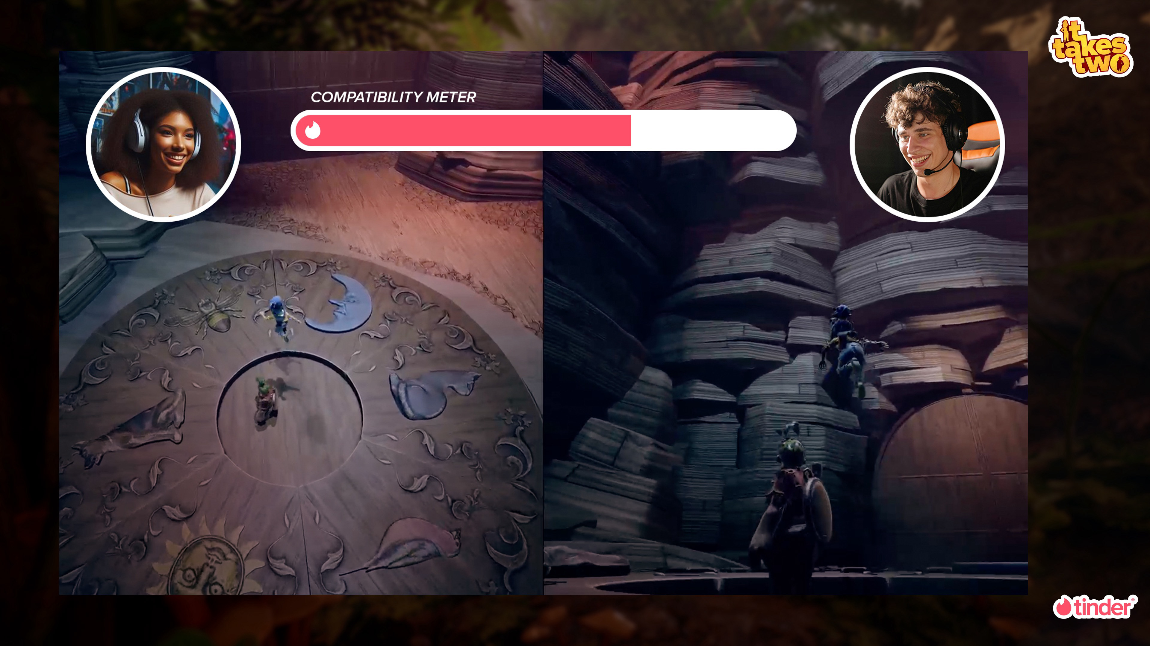 In-Game "Compatibility Meter" synced to Tinder