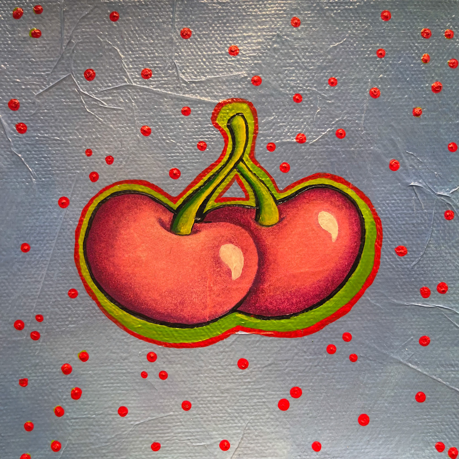 Cherry Collage 6x6"