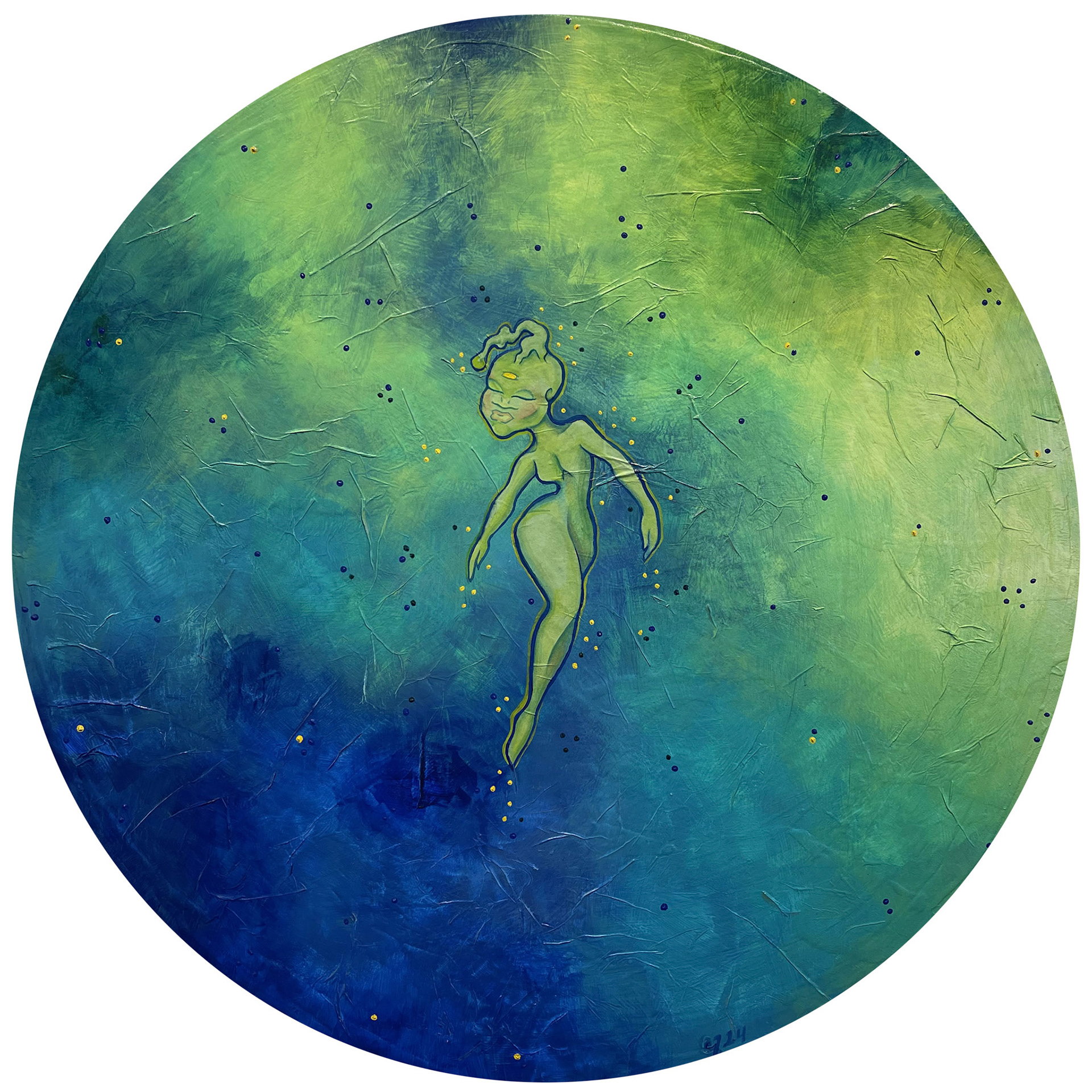 Seedling, Mixed Media On Wood,  24x24"