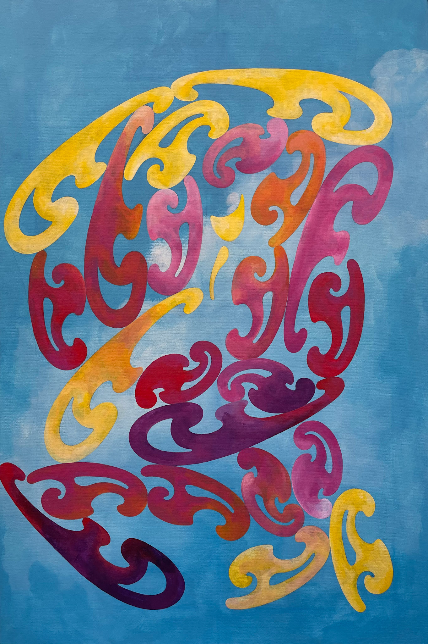 Metamorphosis (2024) - Acrylic Diptych On Canvas, (2) 24x36", 1950.00 