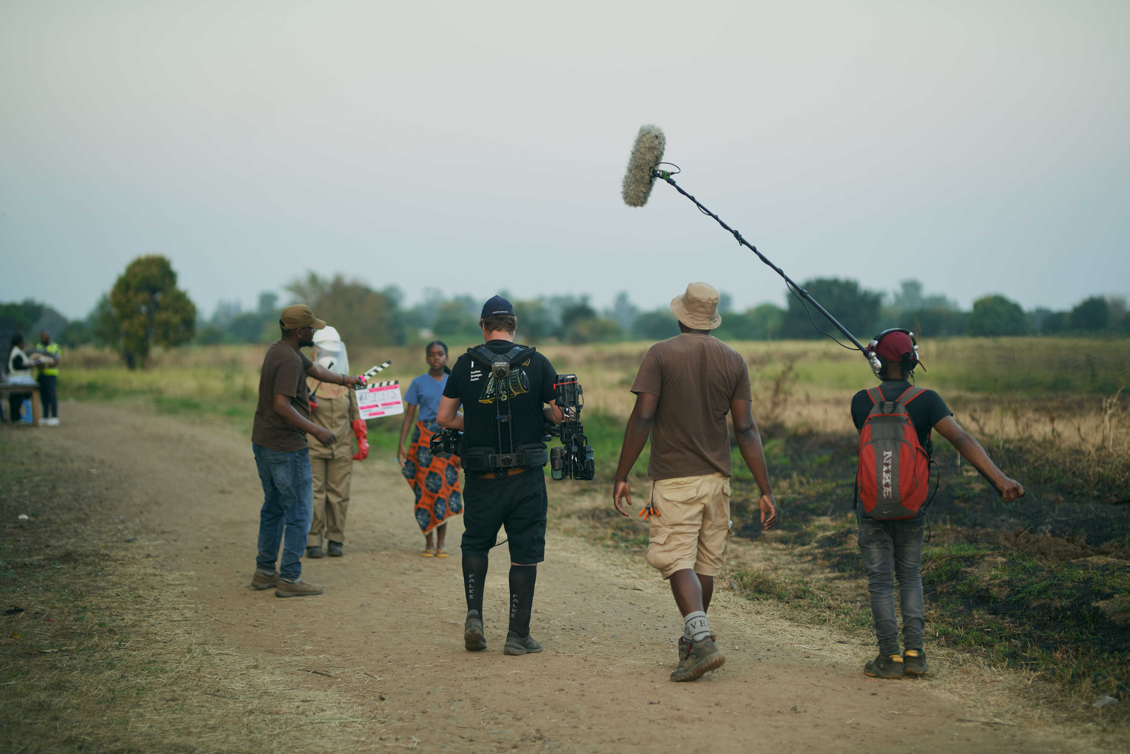 On set in Mozambique