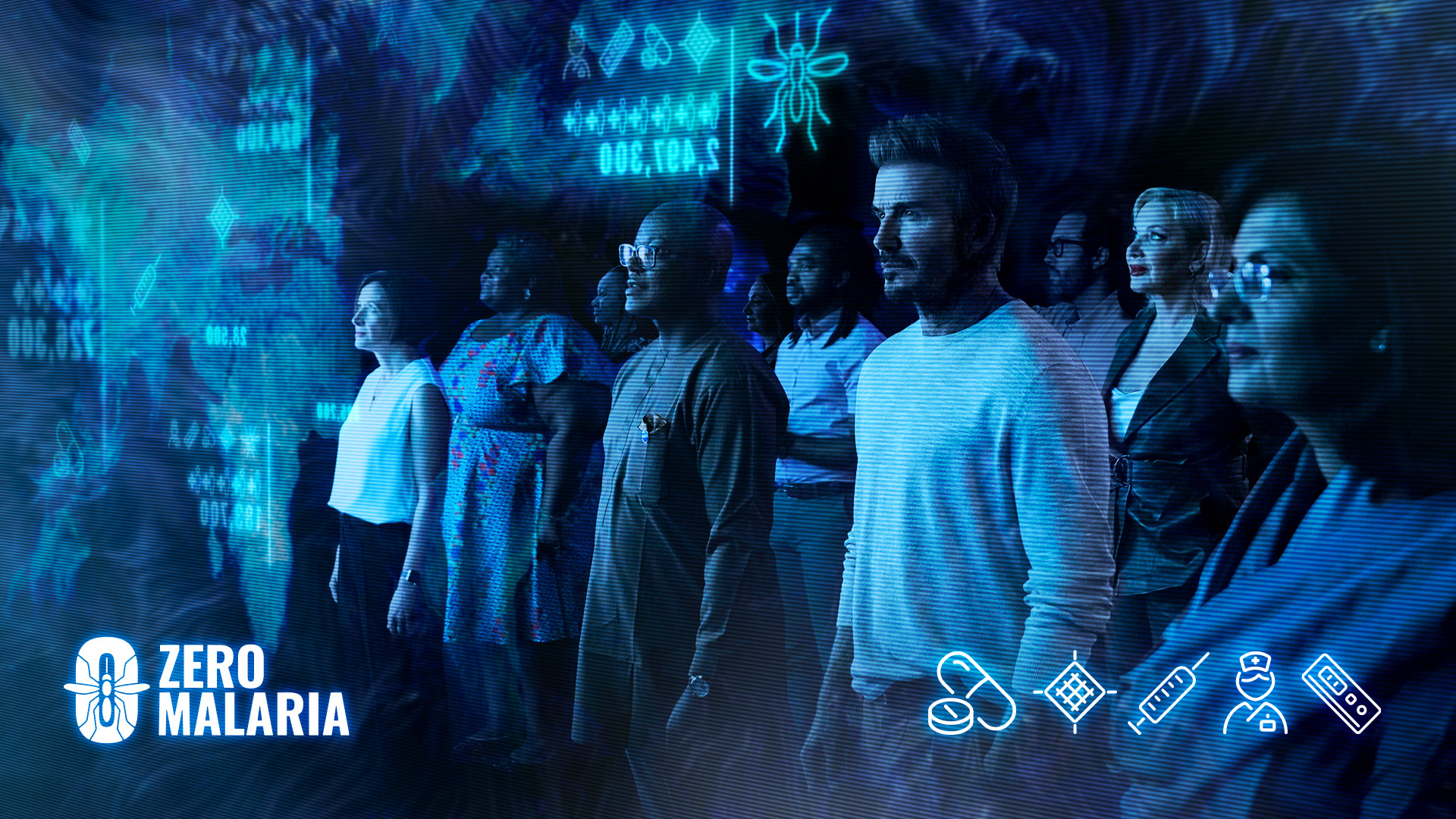 Key visual with global malaria ambassadors