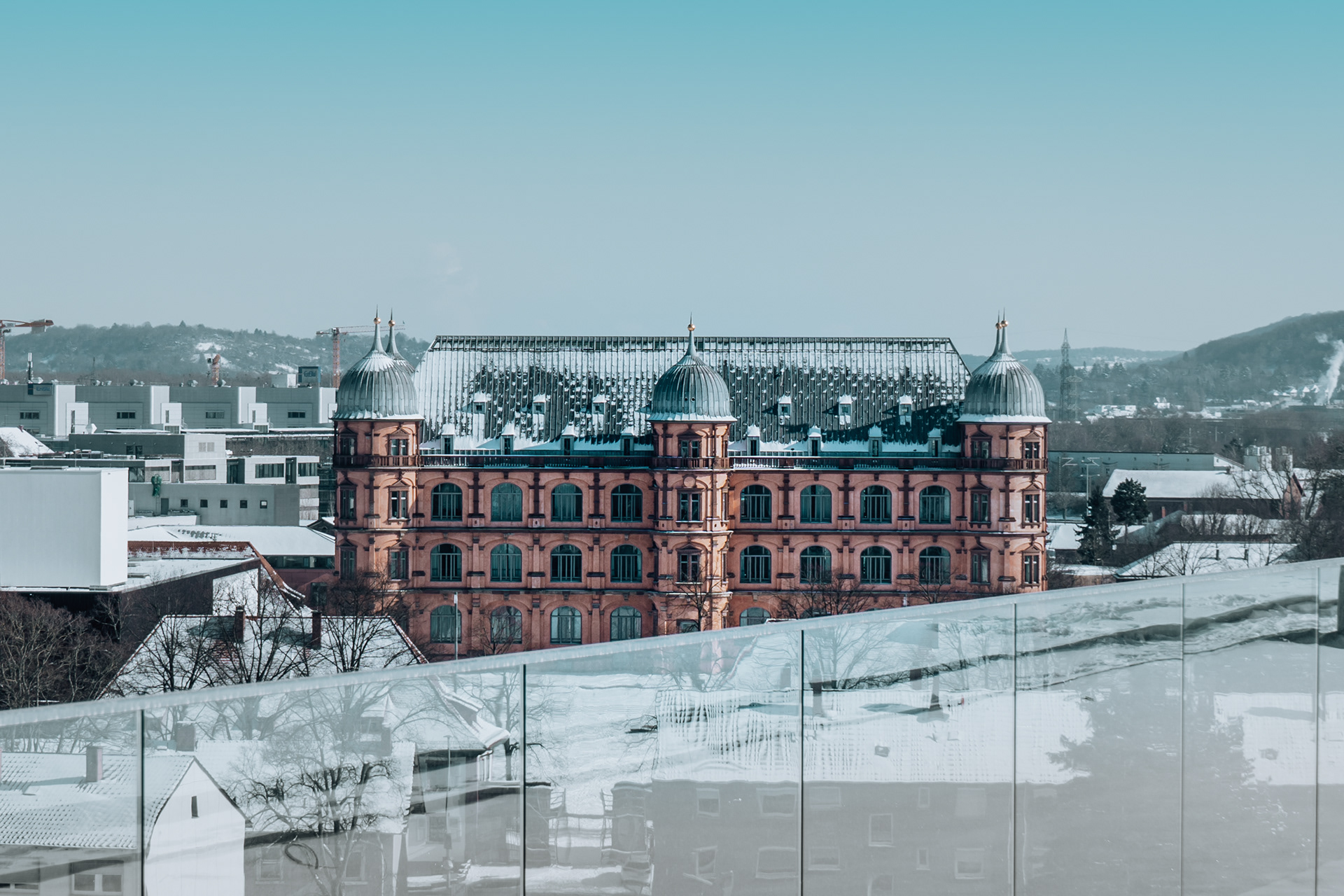 Schloss Gottesaue im Winter