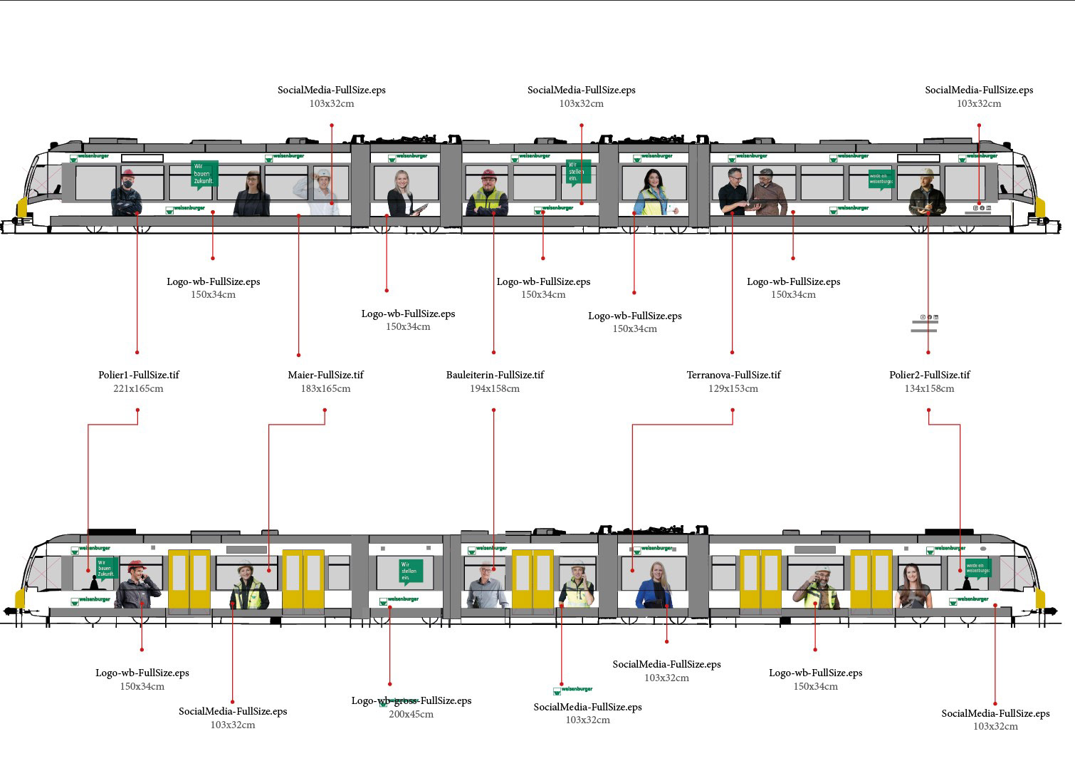Konzeption Straßenbahn-Werbung