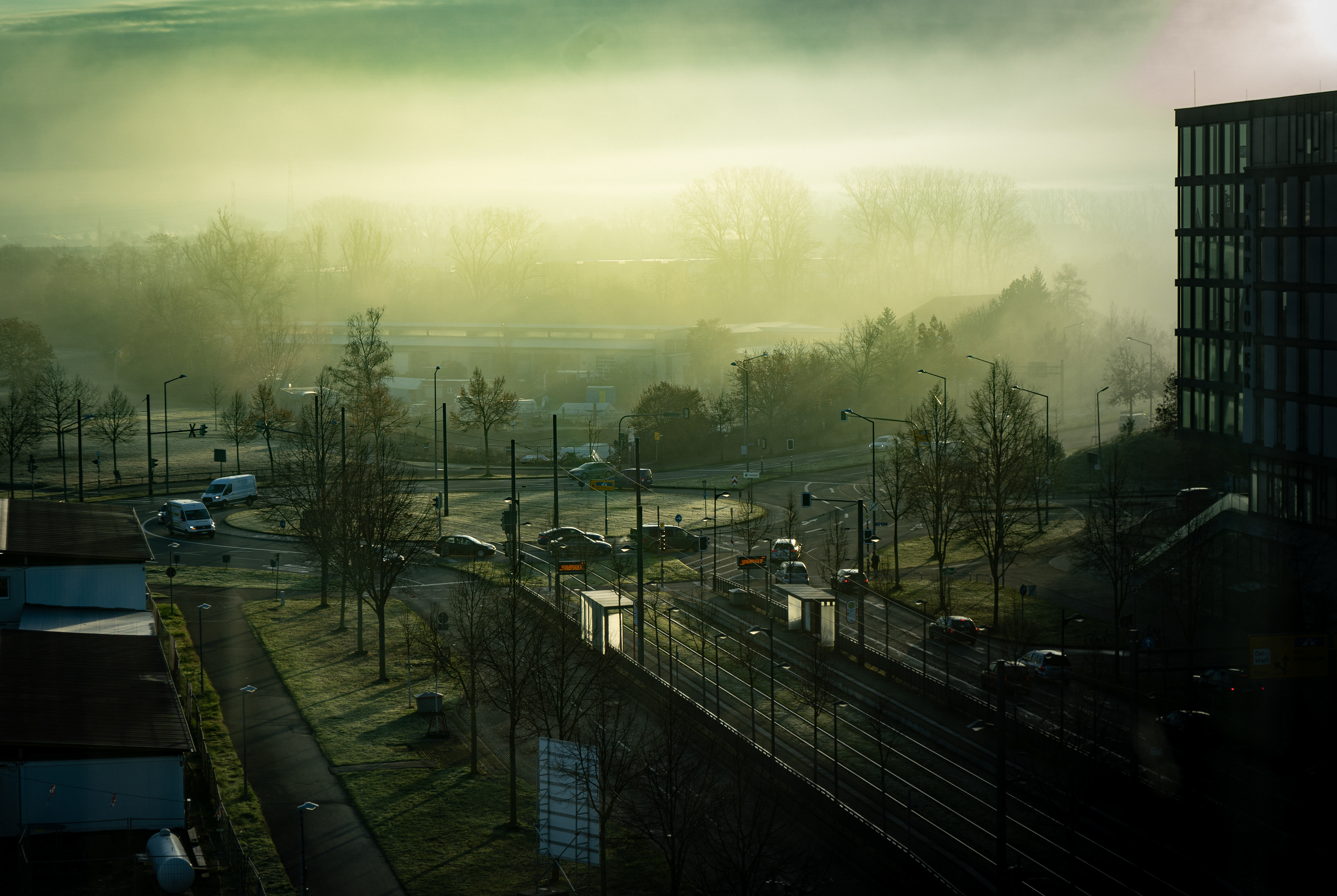 Karlsruhe im Nebel
