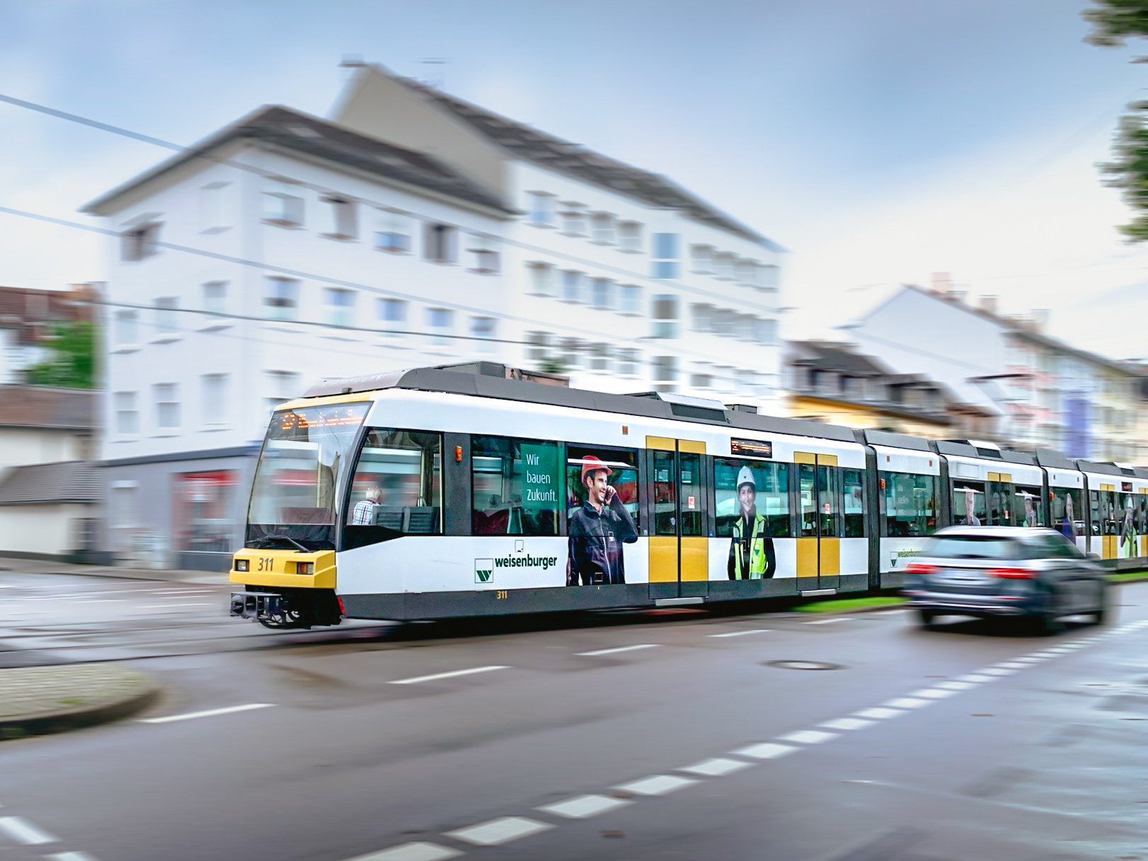 Straßenbahn-Werbung umgesetzt