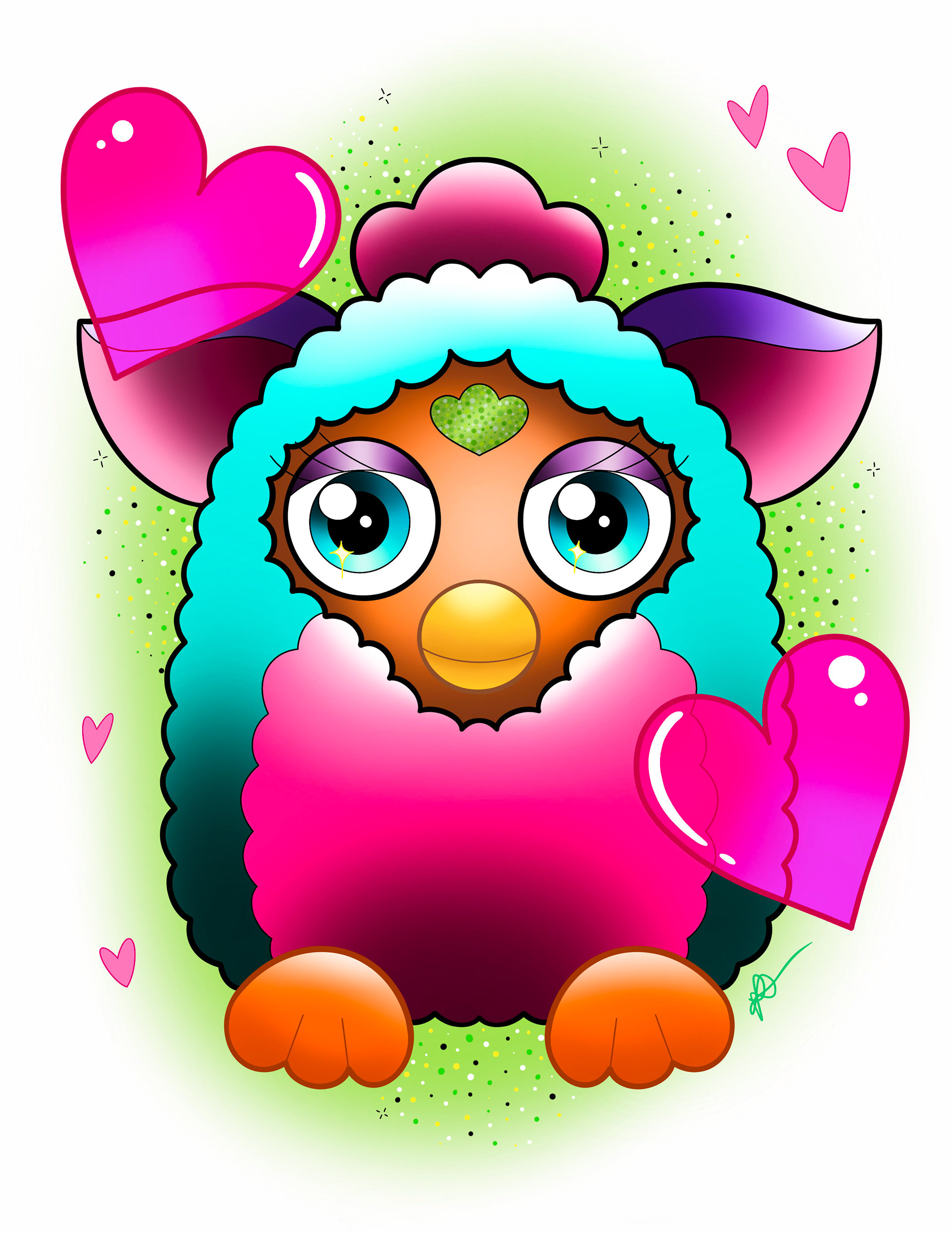 Furby, Procreate on iPad 2020