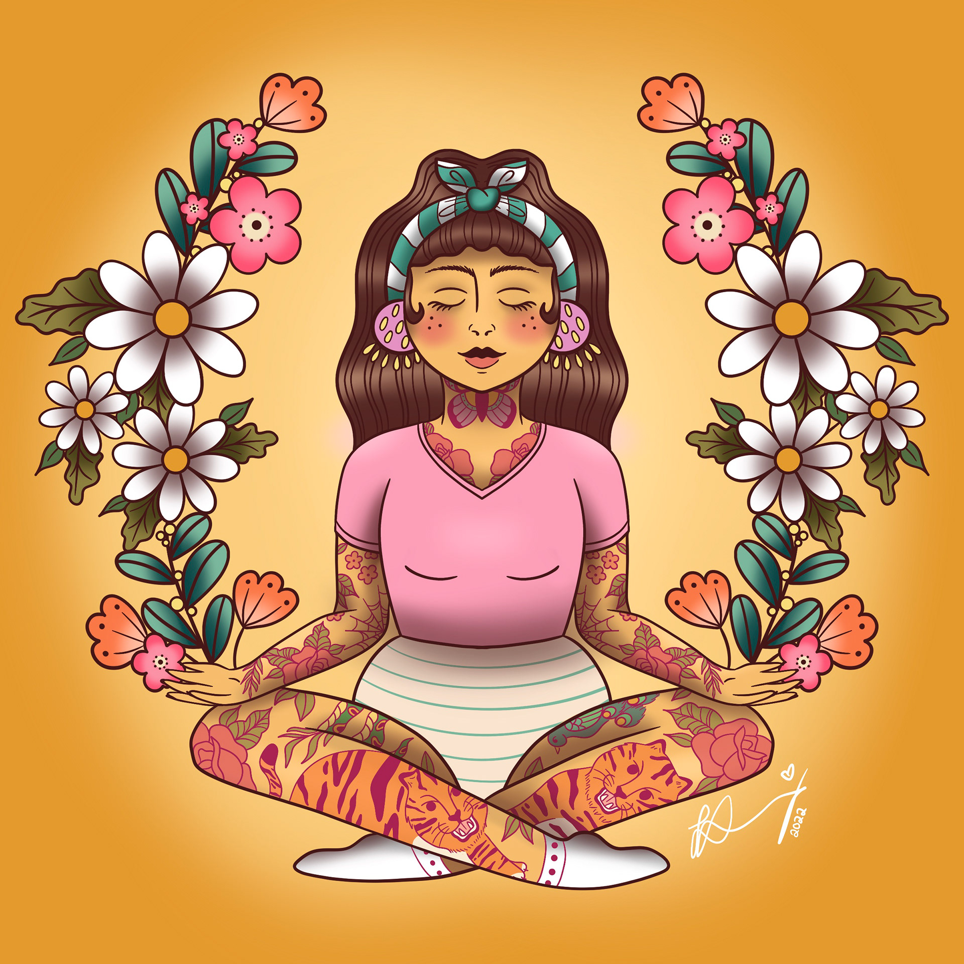 Meditation (DTIYS), Procreate on iPad 2022