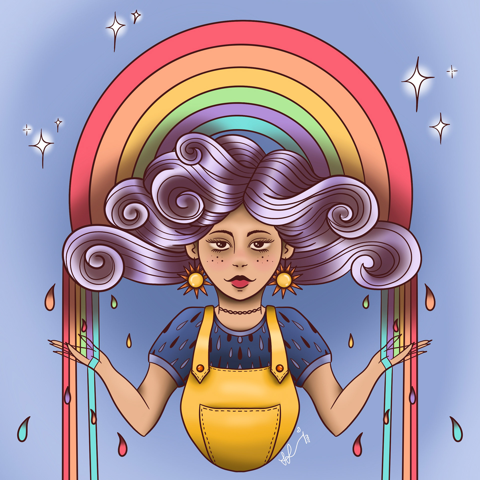 Rainbow (DTIYS), Procreate on iPad 2022
