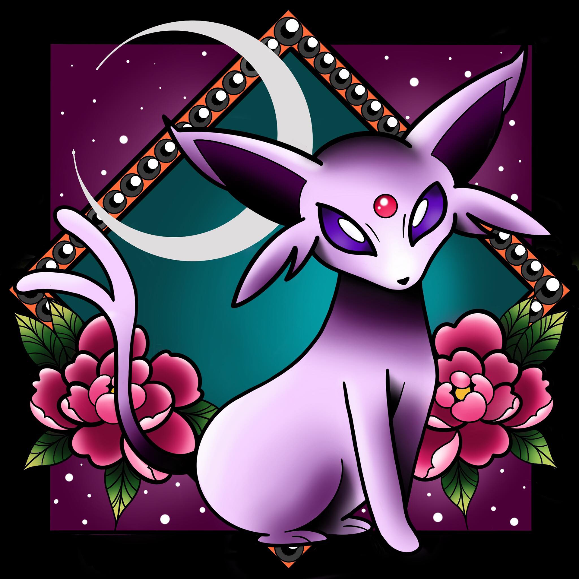 Espeon, Procreate on iPad 2019