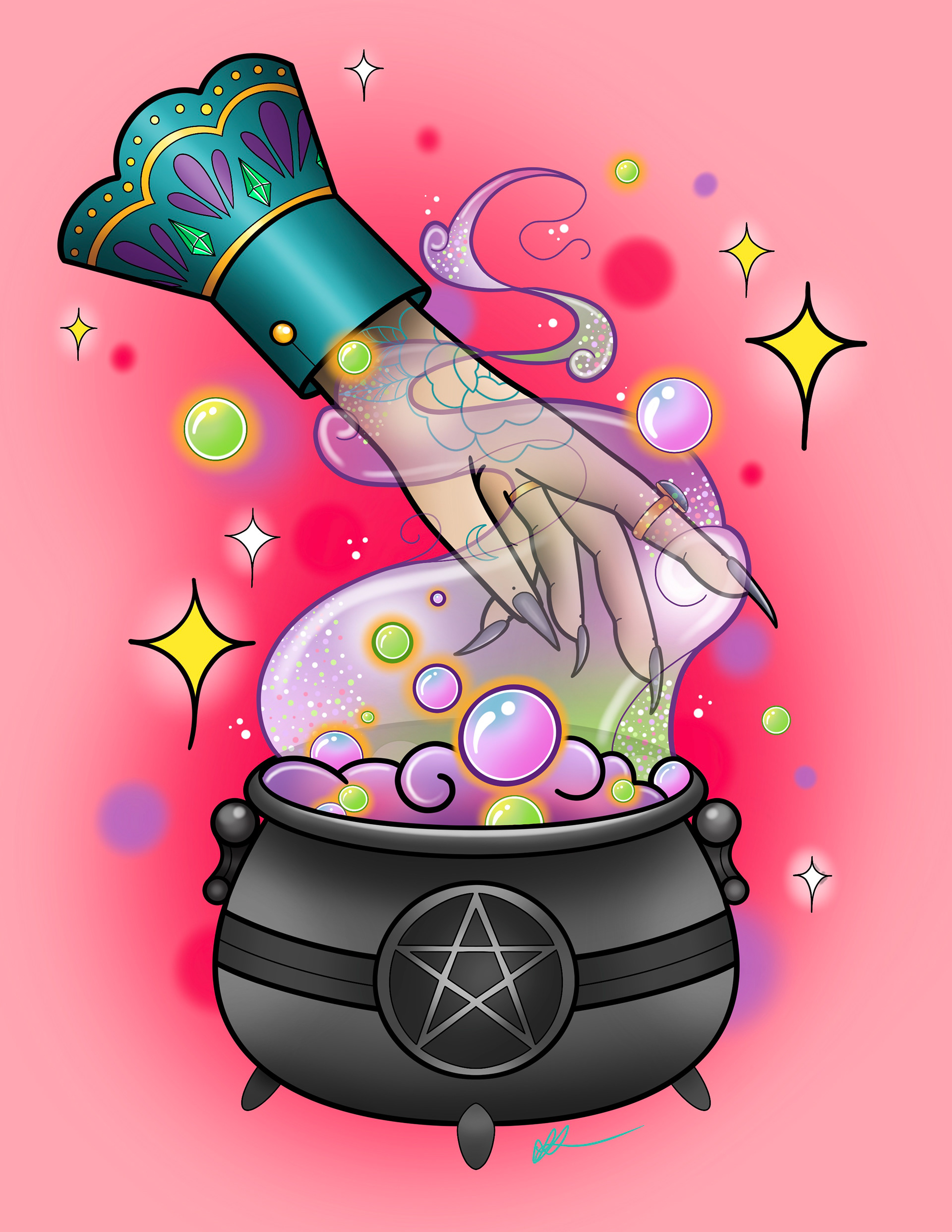 Spell Casting, Procreate on iPad 2020