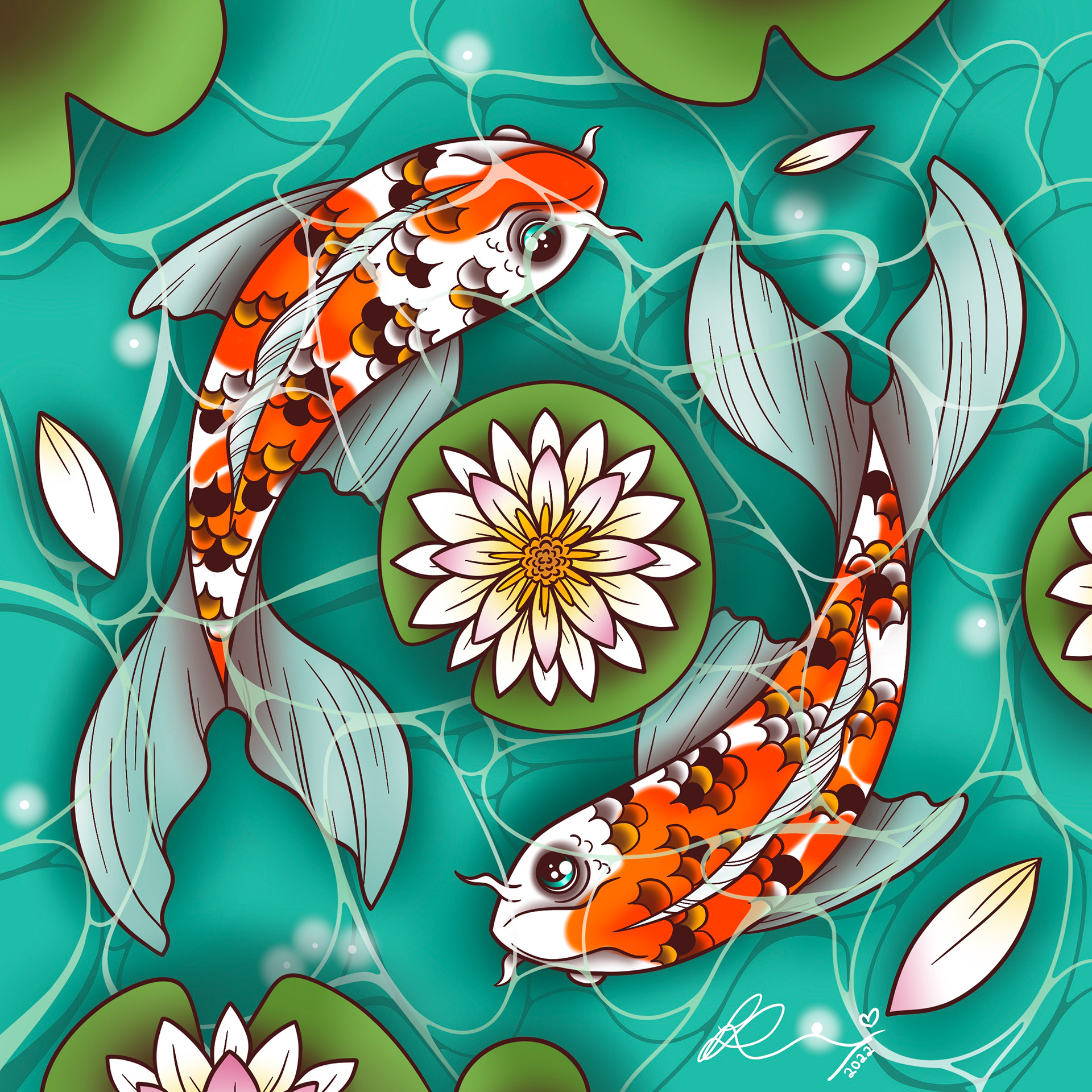 Koi, Procreate on iPad 2022