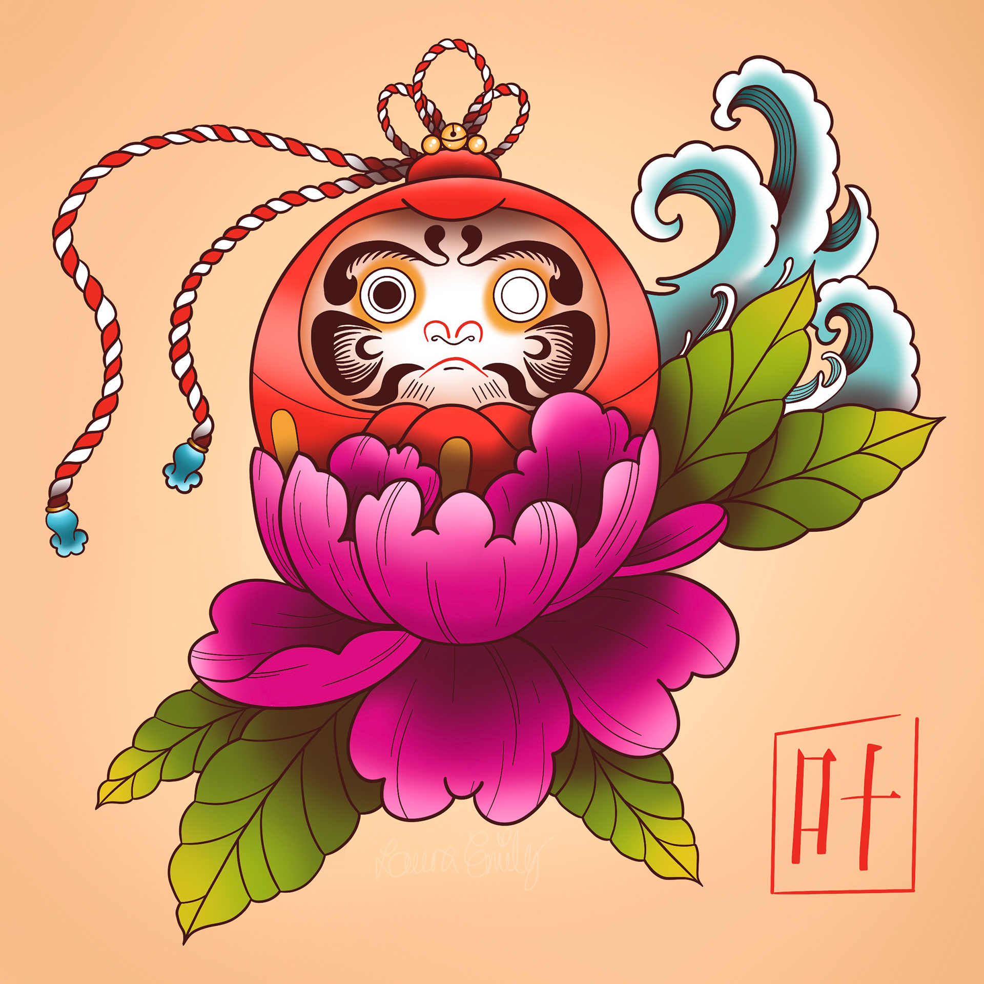 Daruma, Procreate on iPad 2023