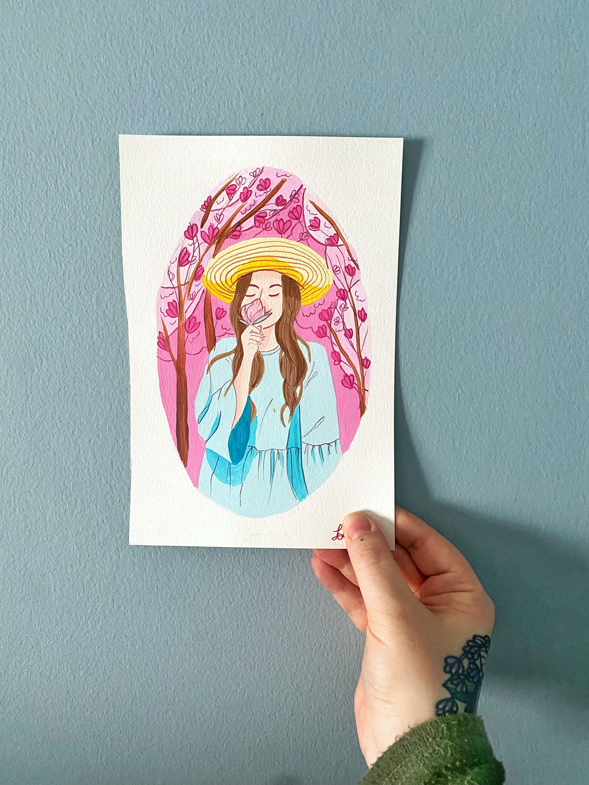 Gouache and colour pencil on mixed media paper, 2021